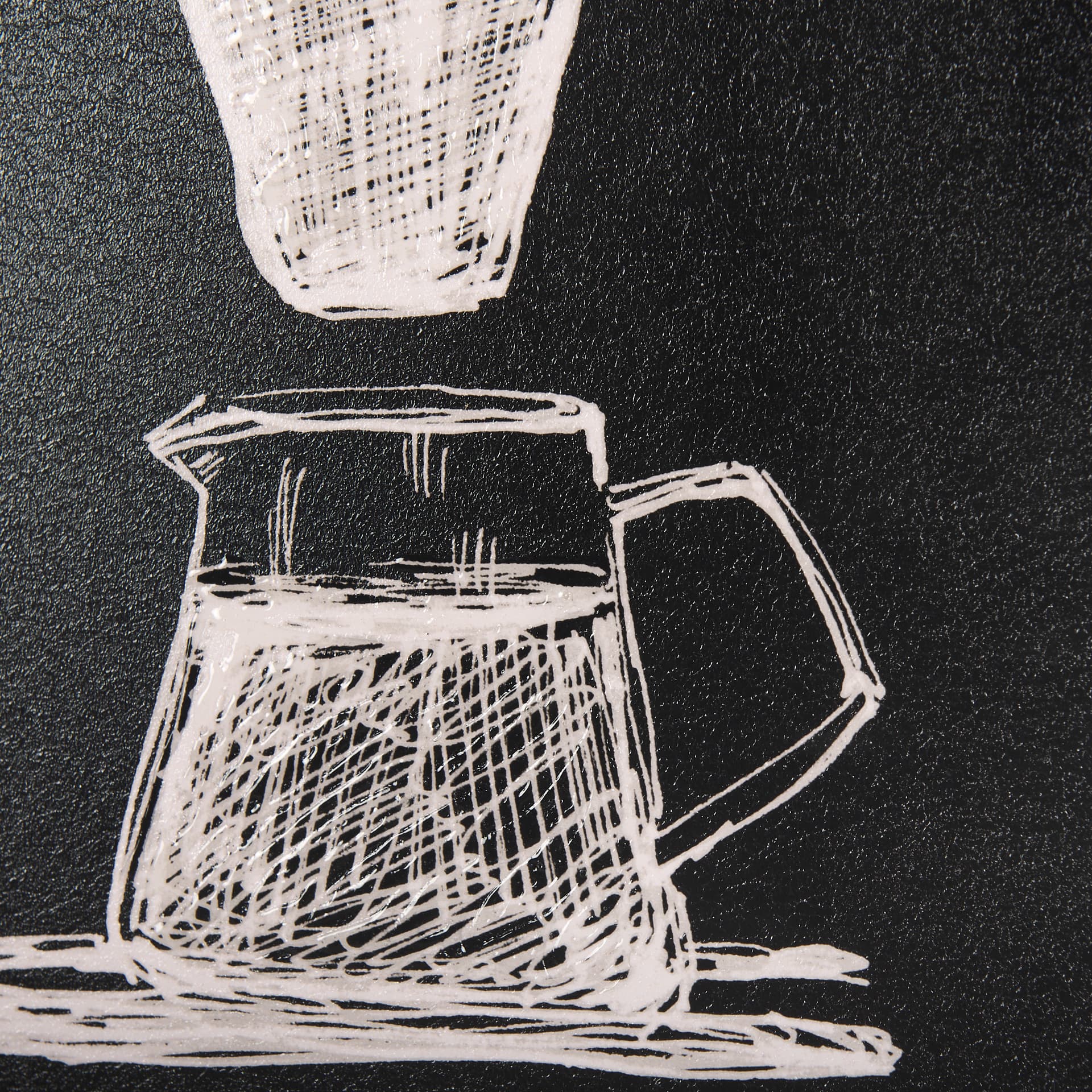 Coffee Maker Study by Mercana Studio a Hand Embellished Textured Framed Art Print Matted under Glass — product photograph