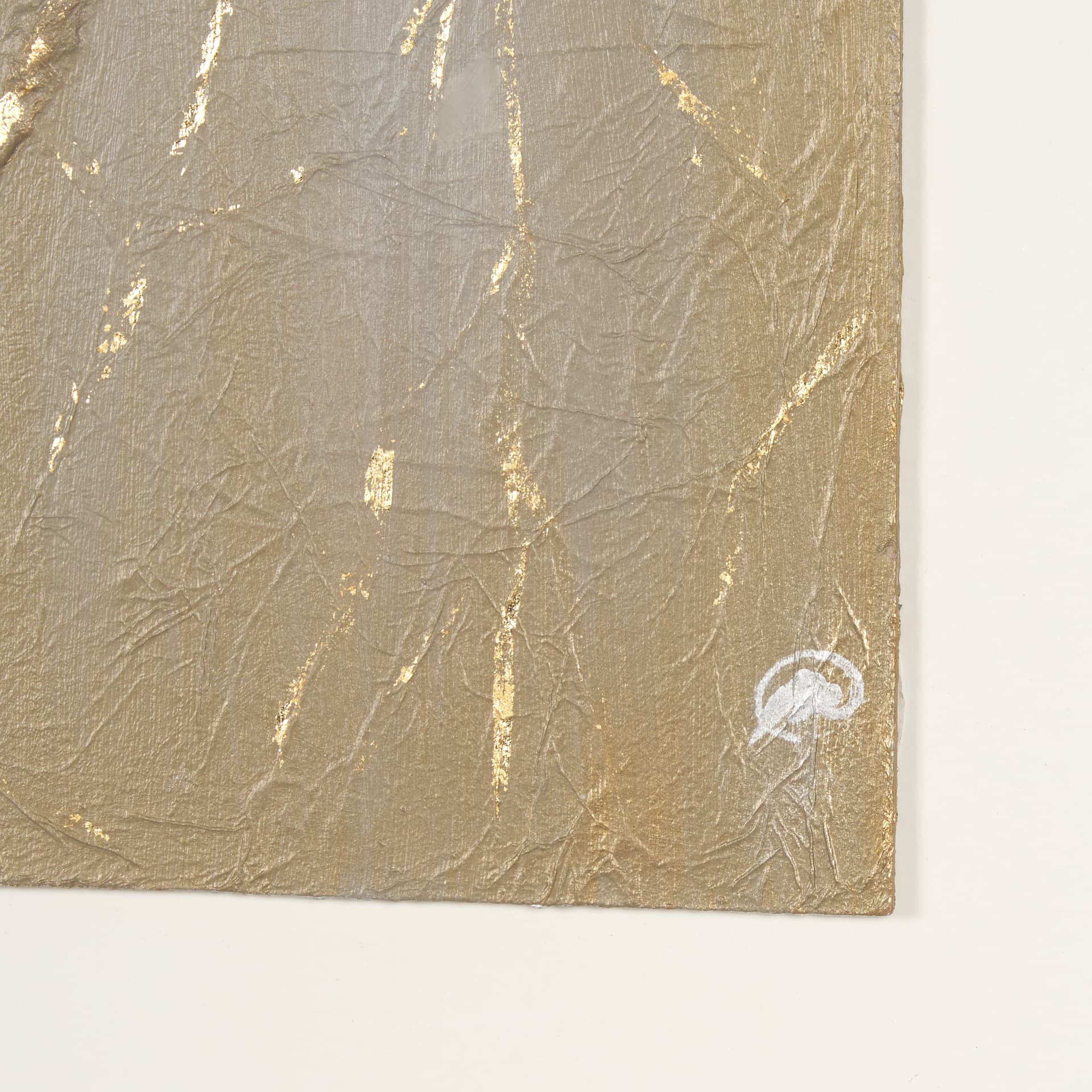 Taupe Expression by Studio M a handmade Original Framed 3D Textured Artwork under Glass — product photograph