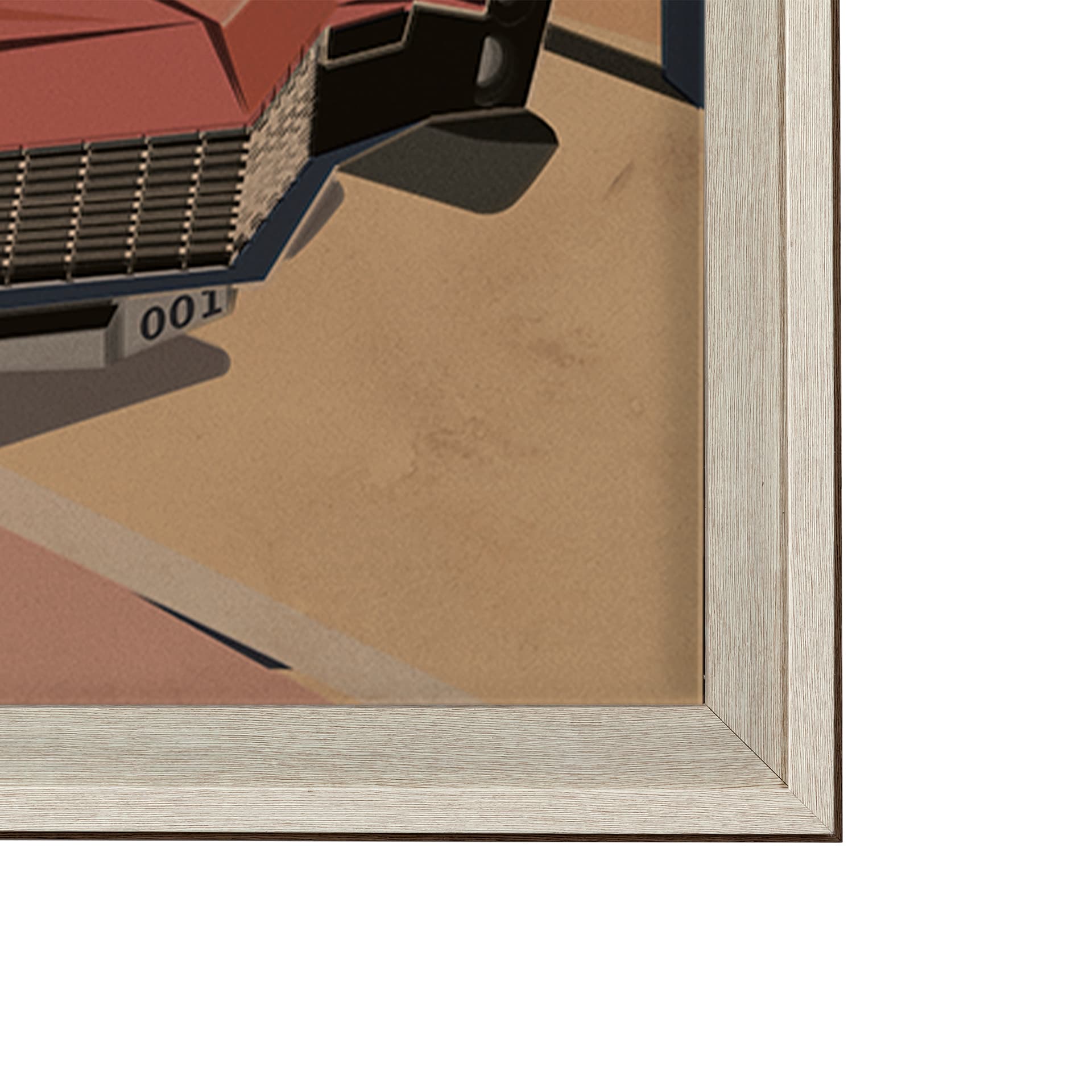 California Go USA (XL) by Mercana Studio a Hand Embellished Decograph Framed Art Print under Glass — product photograph