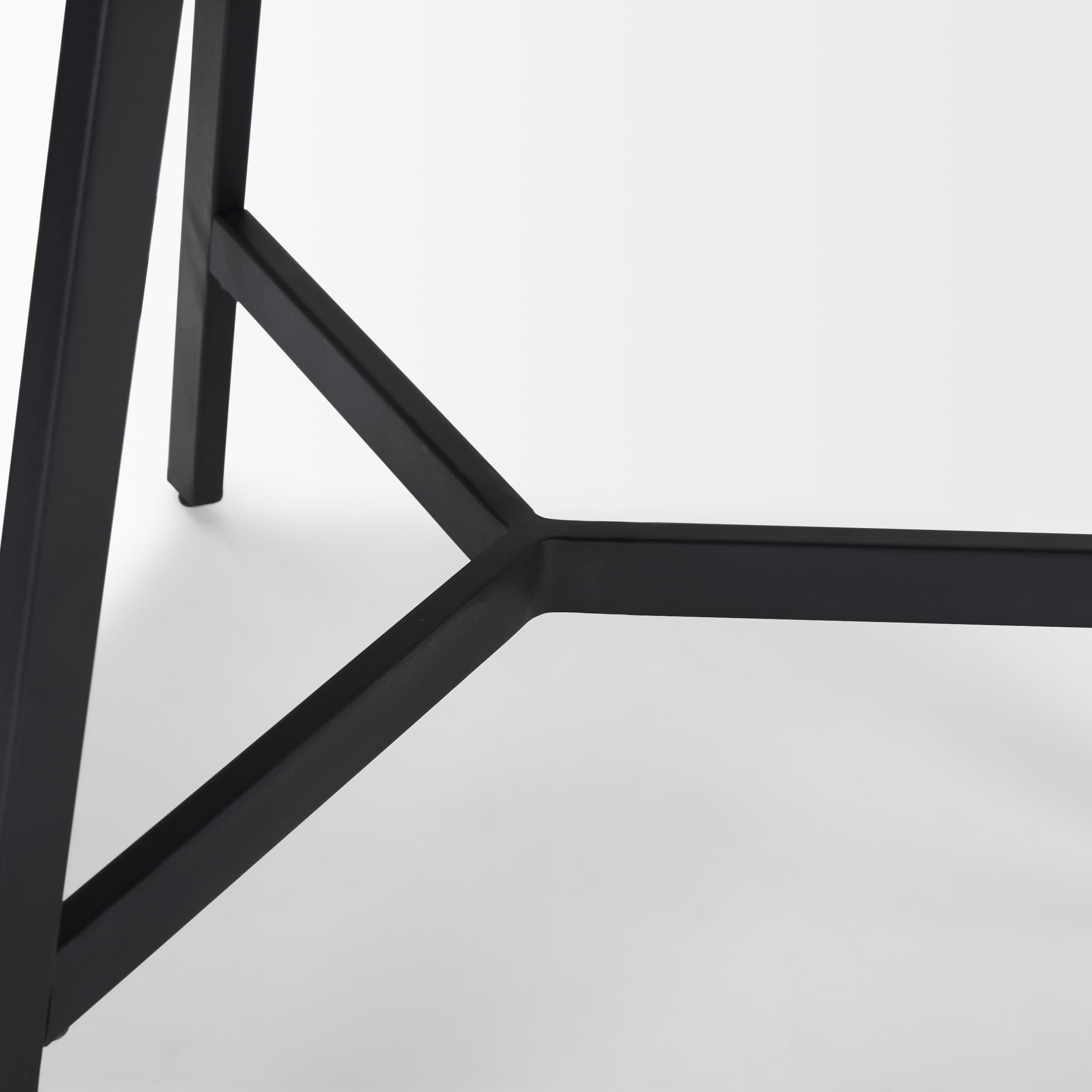 Todd Dark Brown Wood W/ Metal Legs Side Table — product photograph