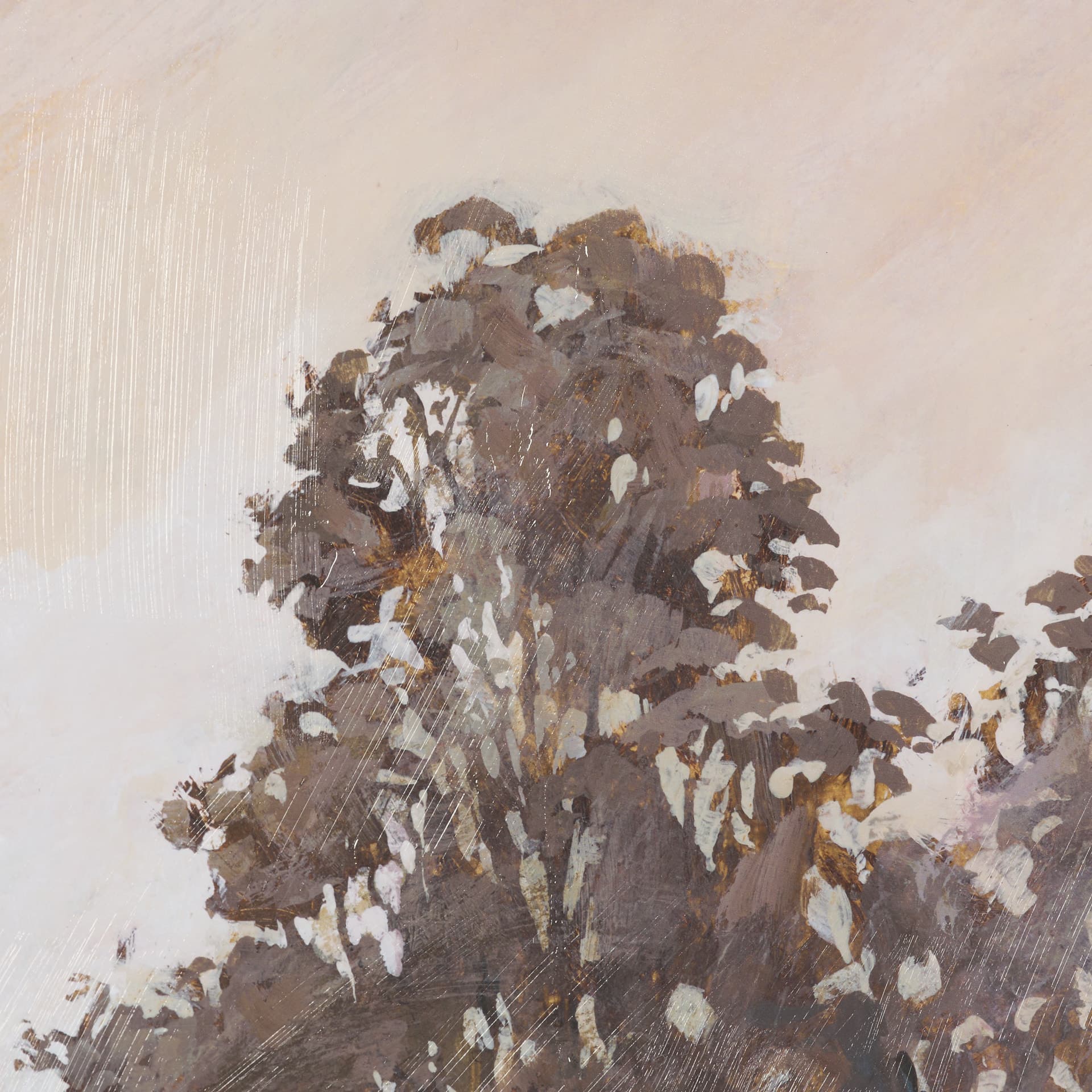 Peaceful Forest I by Mercana Studio Hand-Embellished Textured Framed Artwork Matted under Glass — product photograph