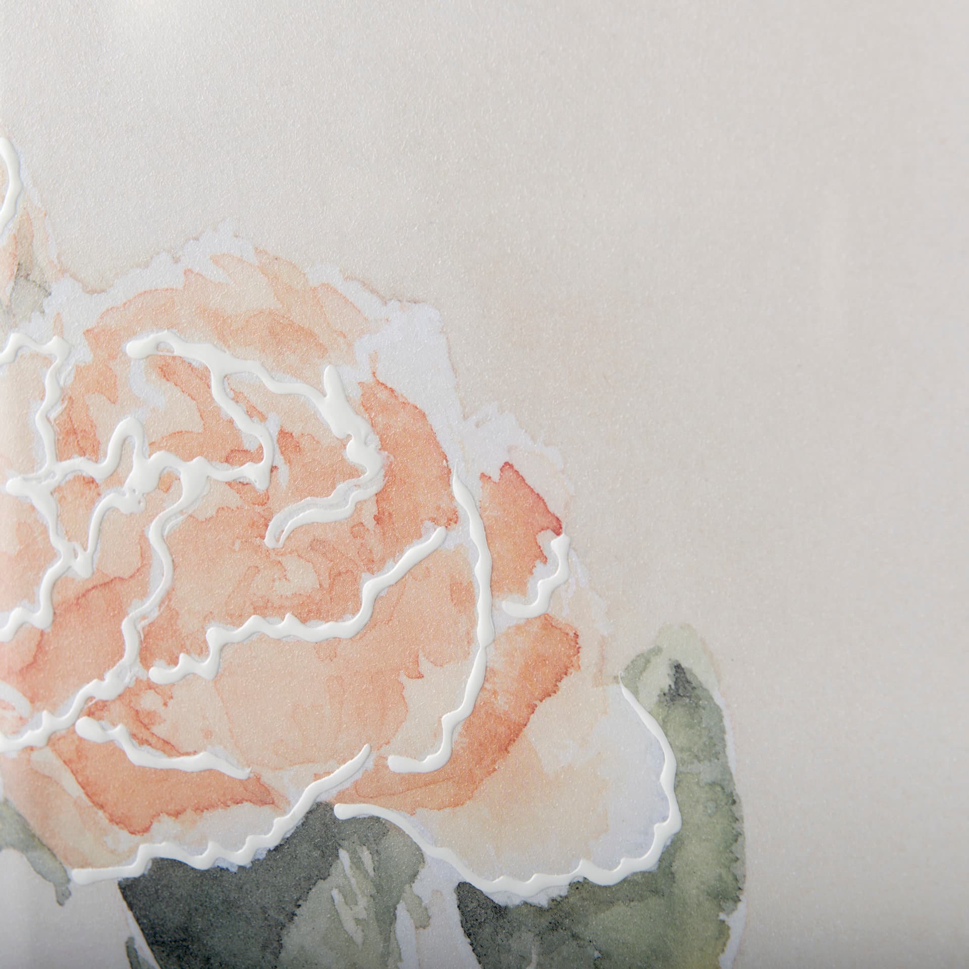 Boho Flowers II by Mercana Studio a Hand Embellished Textured Framed Art Print Matted under Glass — product photograph