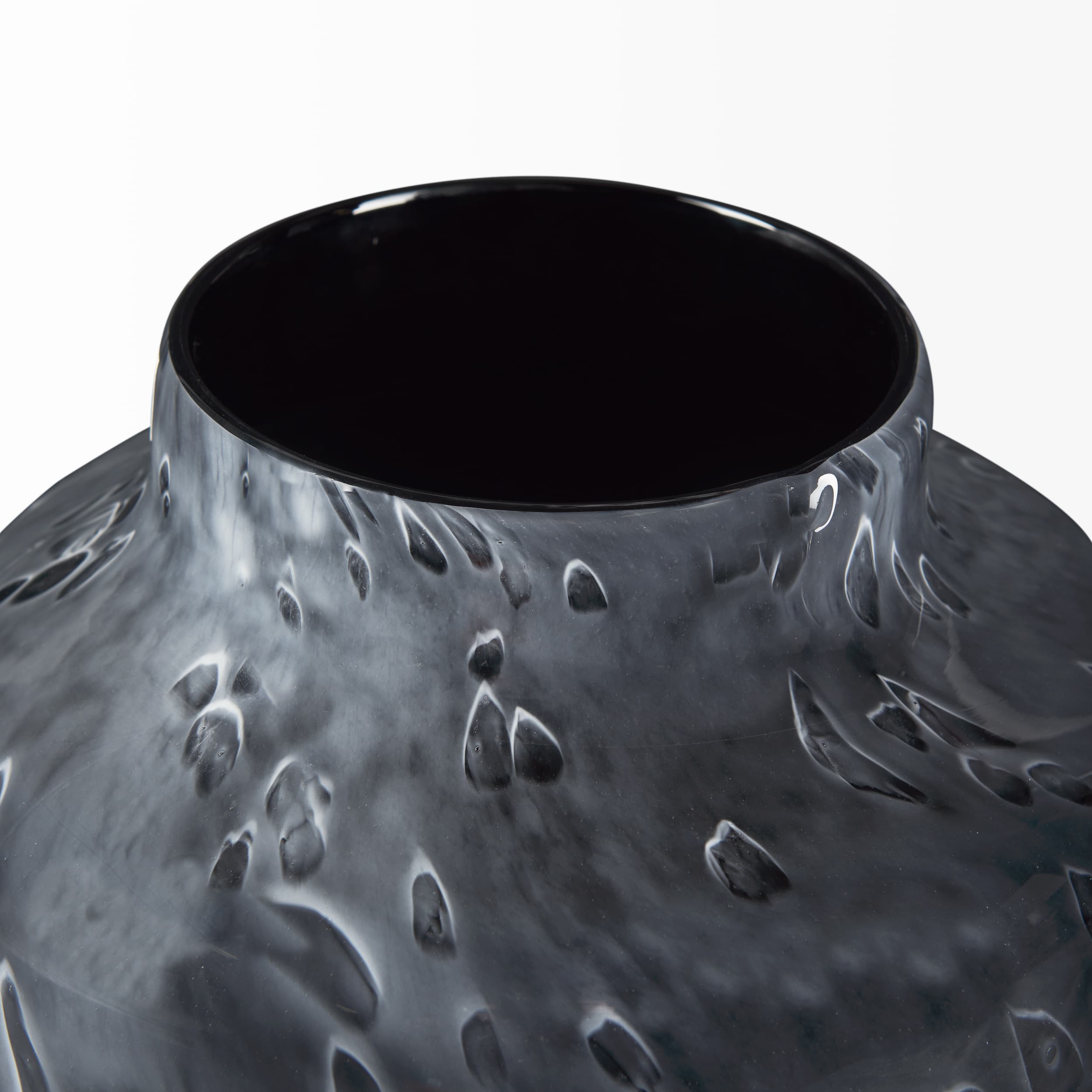 Masai Small Black Mottled Glass Vase — product photograph