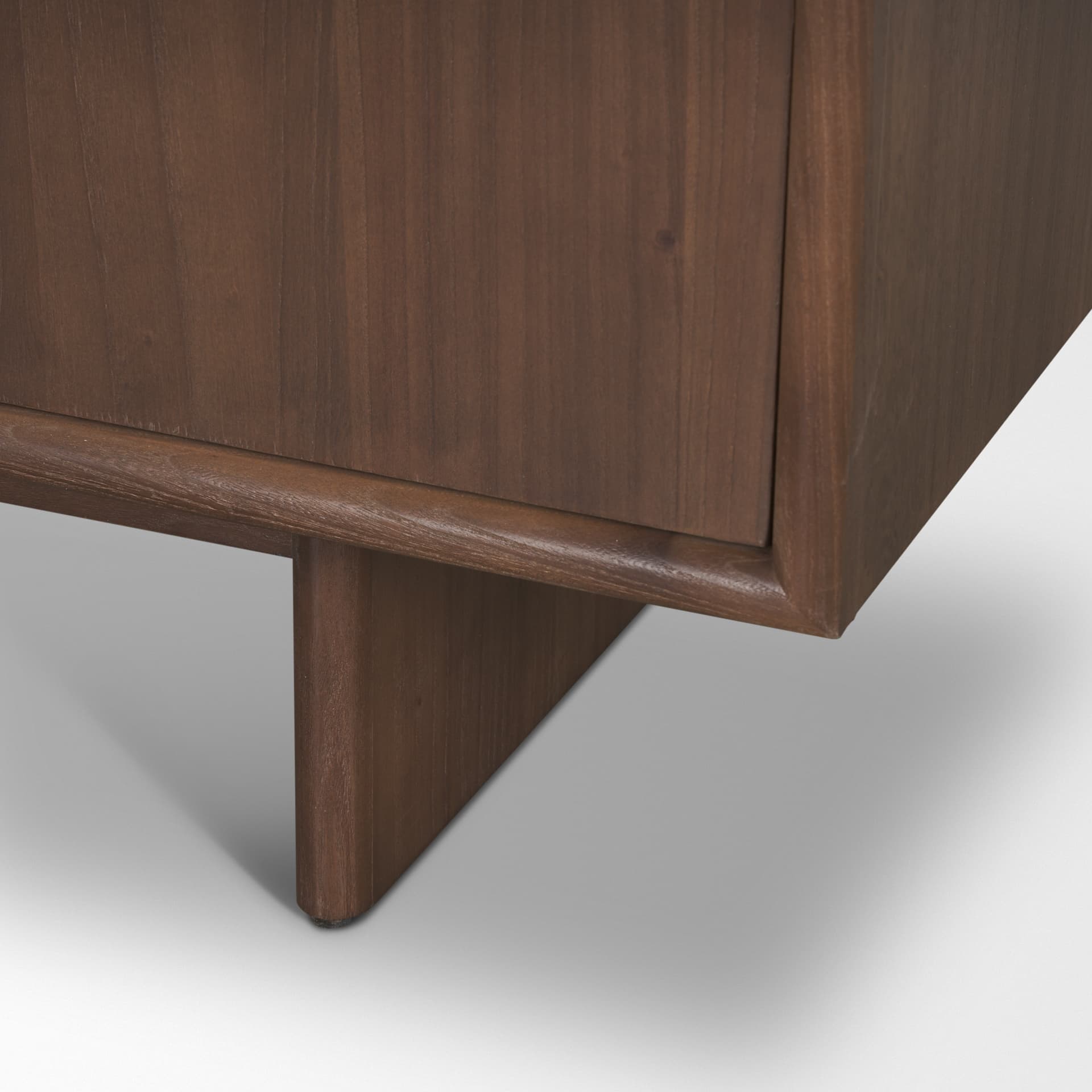 Varenna 4 Door Dark Brown Wood w/ Rope Handles Sideboard — product photograph
