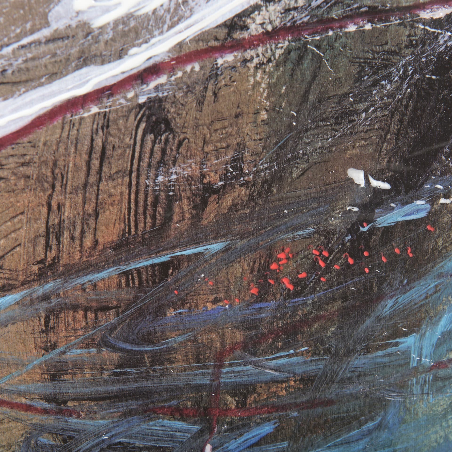 In The Middle I by Natasha Barnes a Hand Embellished Textured Framed Art Print Matted under Glass — product photograph