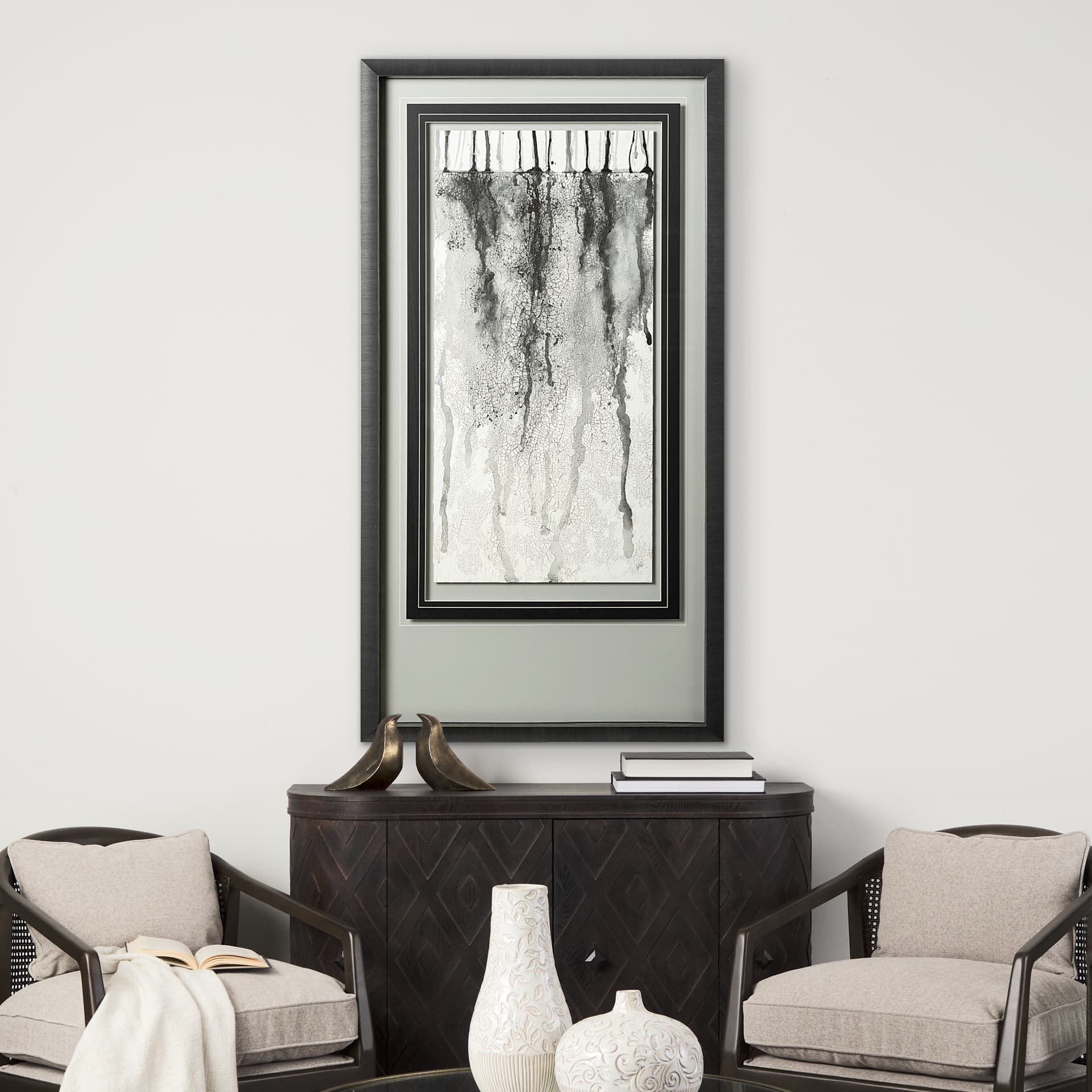 Growing by Studio M a Framed Art Print Matted under Glass — in a styled room