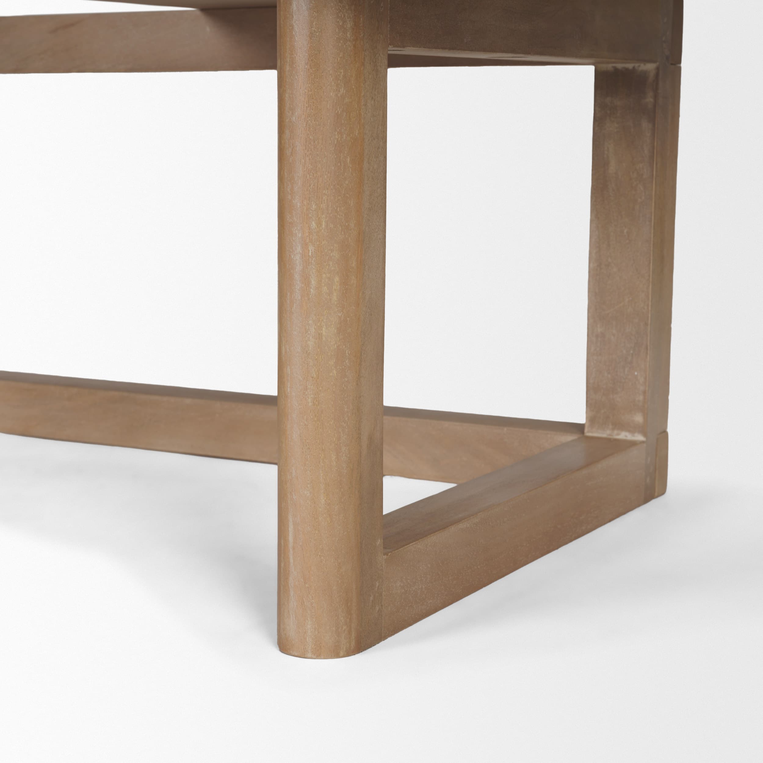 Grier 60" Light Brown Solid Wood W/Cane Office Desk — product photograph