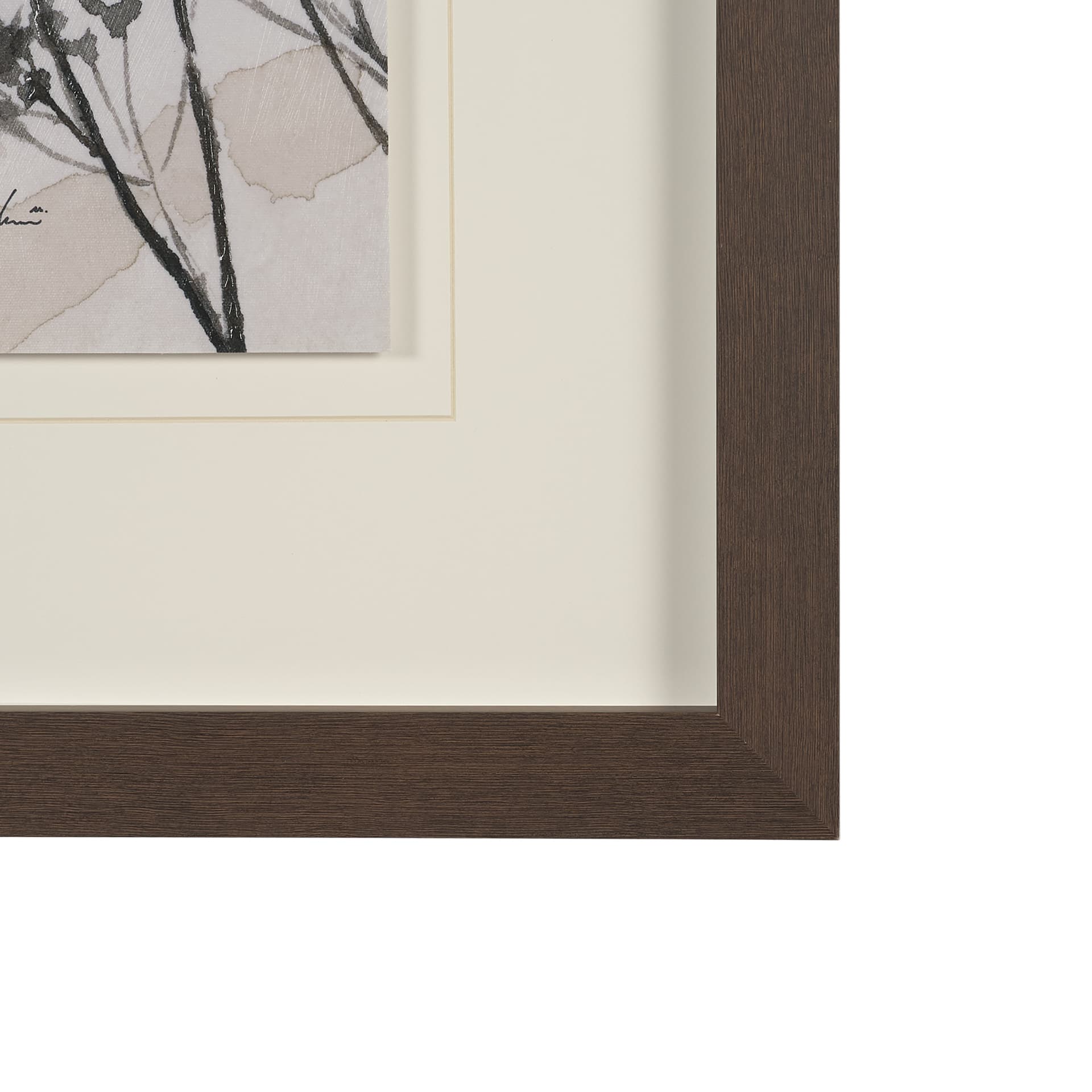 Meadow L by Mercana Studio Hand Embelished Textured Framed Artwork Matted under Glass — product photograph