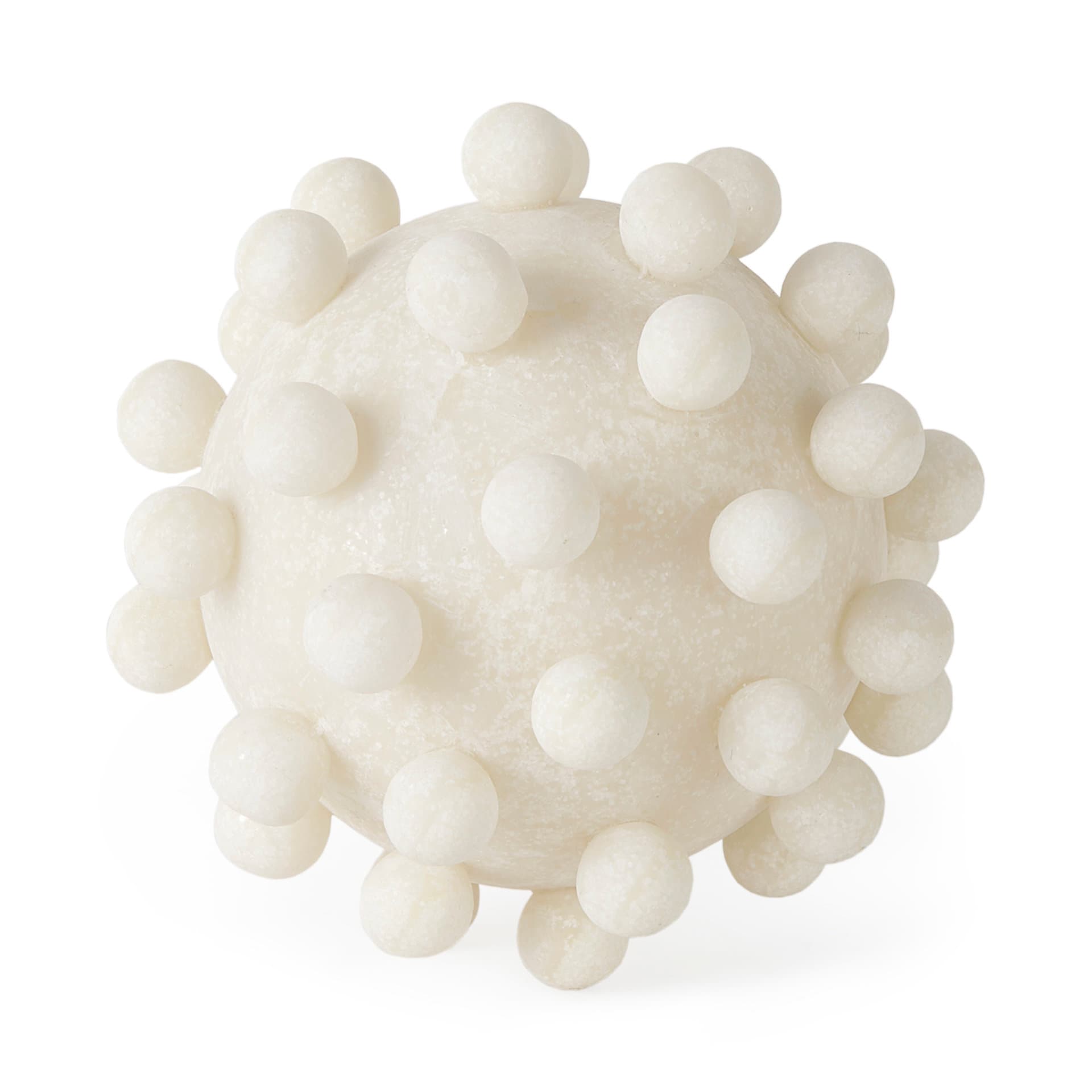 Malo 5.9L x 5.9W x 5.9H Cream Resin Large Sphere Decorative Object — product photograph