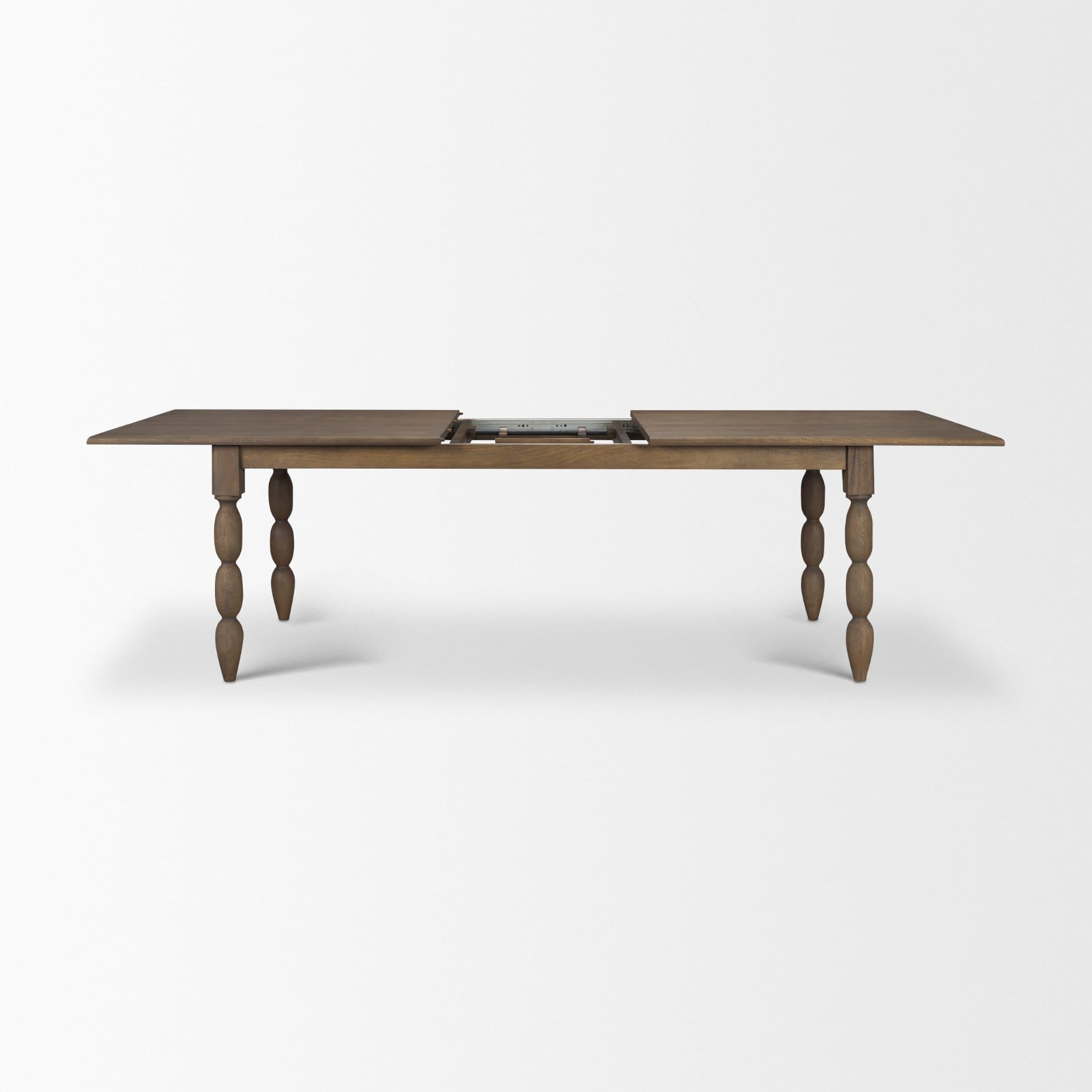 Angeline 96"L x 48"W Extendable Dining Table | Dark Brown Wood | Seats 8-10 — product photograph