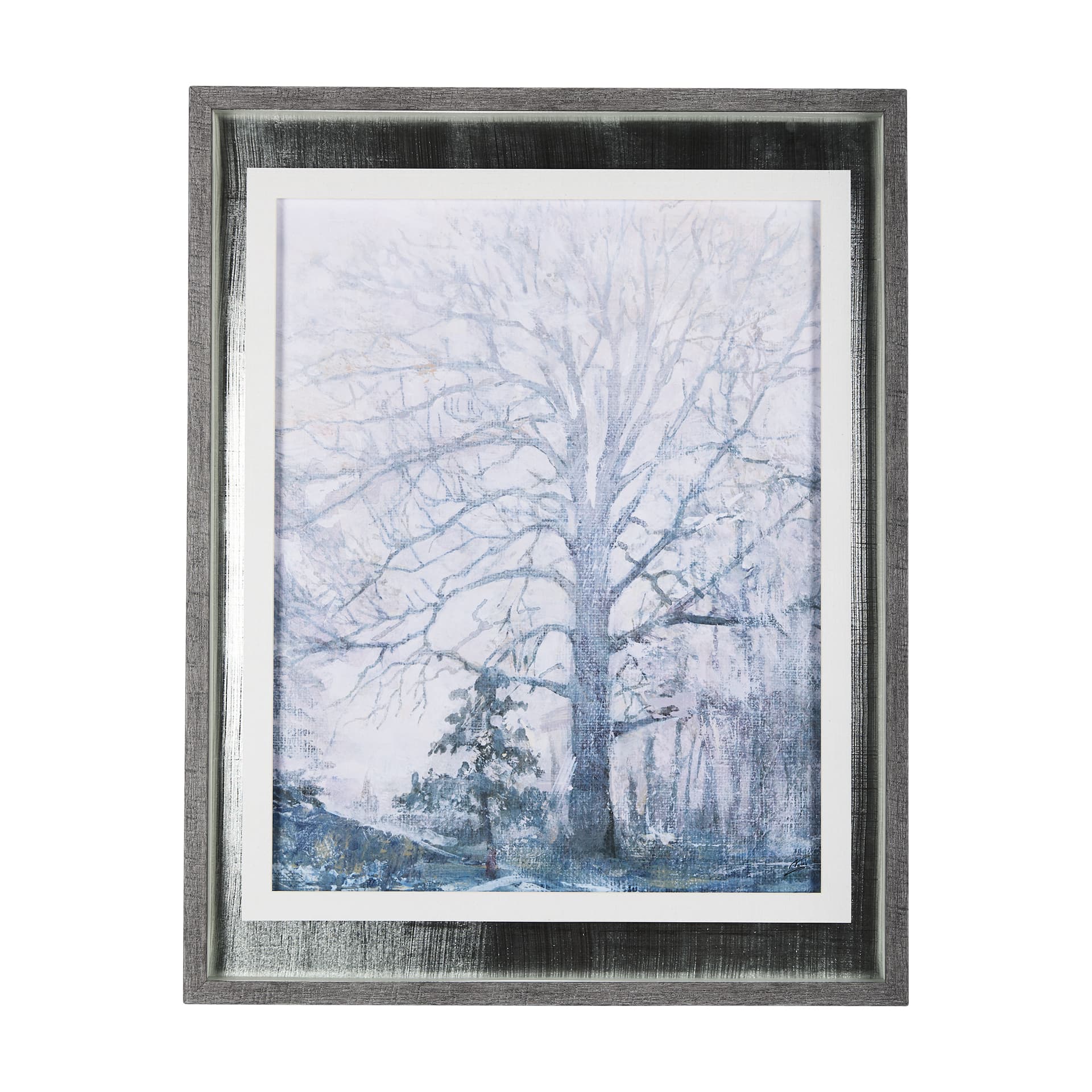 A Fresh Winter Morning I by Mercana Studio Hand Embellished Framed Art Print Matted under Glass — product photograph
