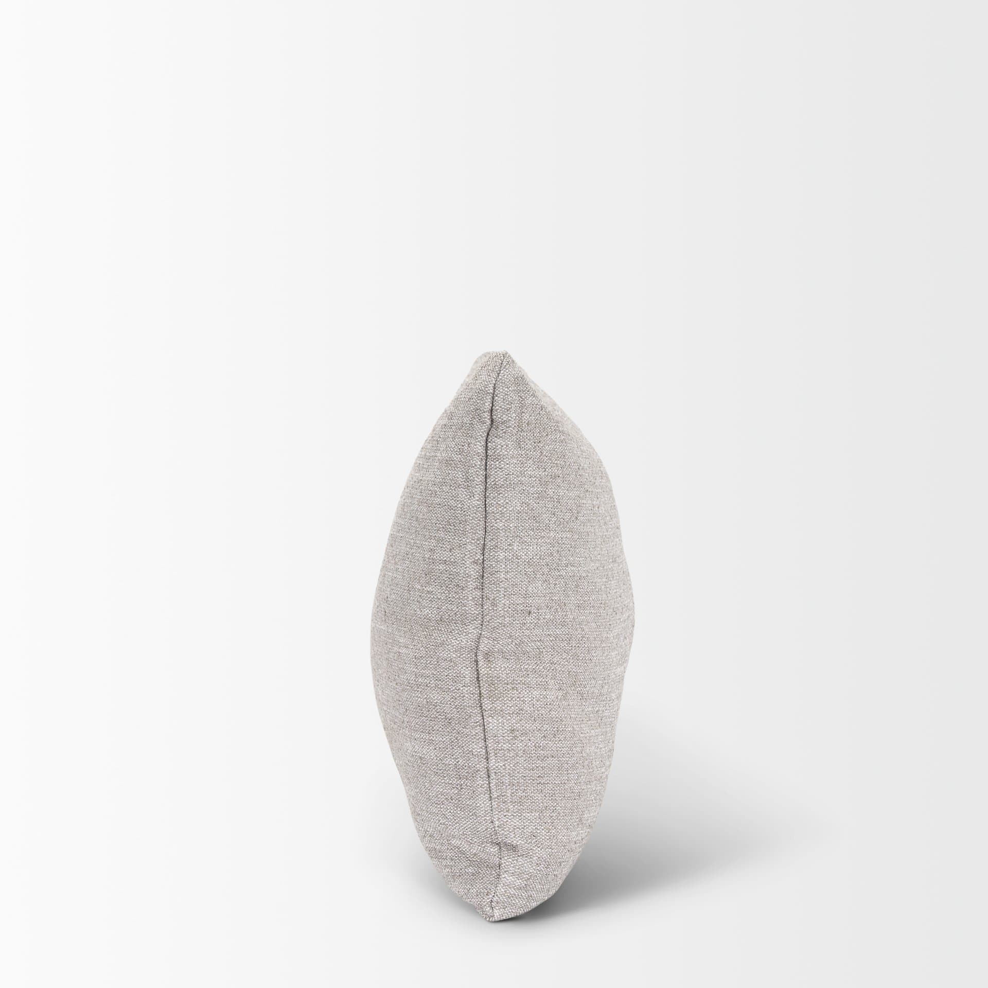 Halston Arm Pillow Light Gray Performance Fabric — product photograph