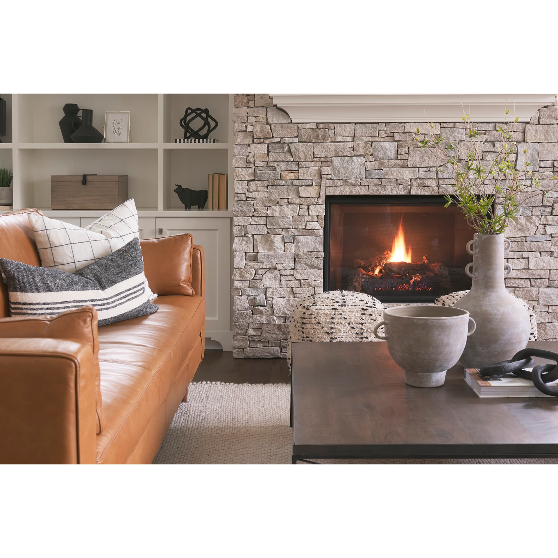 Deya Large Rustic Brown Ceramic Vase — product photograph