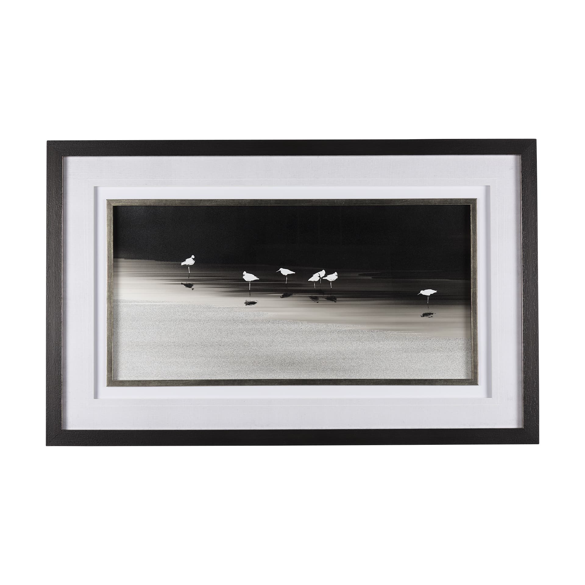 Social by Mercana Studio a Hand Embellished Textured Framed Photo Art Print Matted under Glass — product photograph