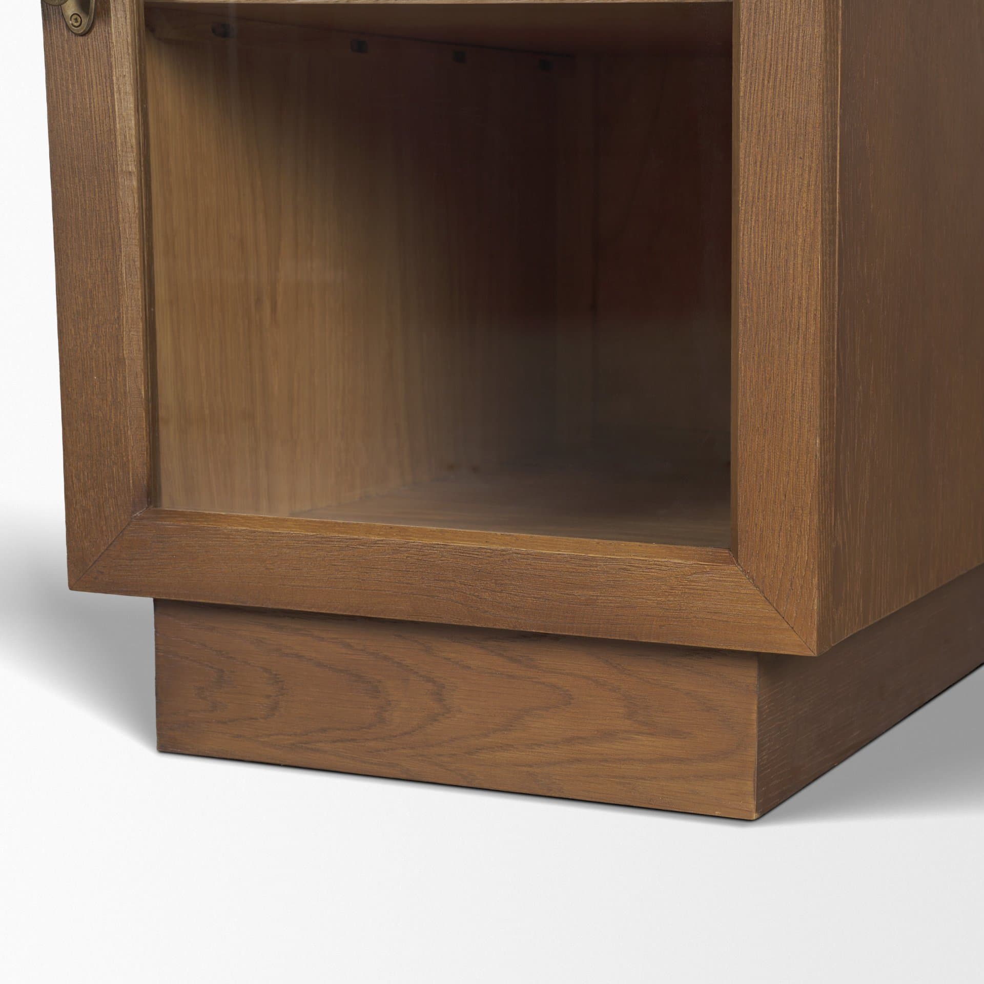 Winsford Two-Tone Oak Writing Desk w/ Glass Doors — product photograph