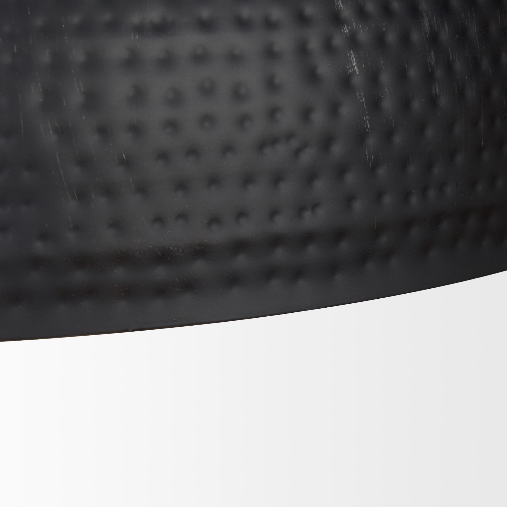 Karina 36" Round Matte Black Hammered Metal Dome Pendant Light — product photograph