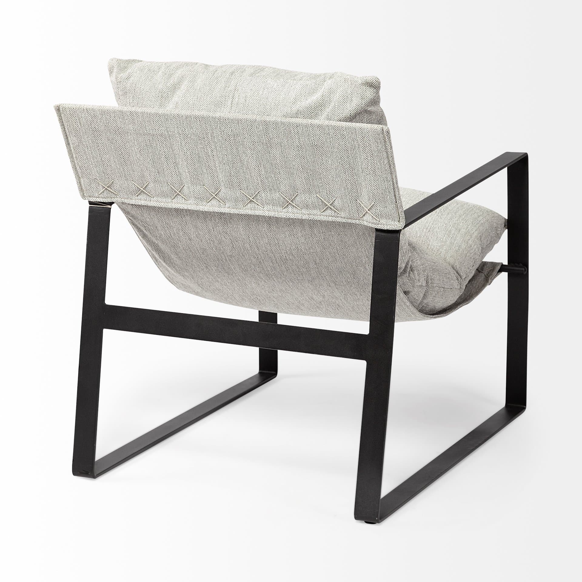 Guilia Frost Gray With Metal Frame Sling Accent Chair — product photograph
