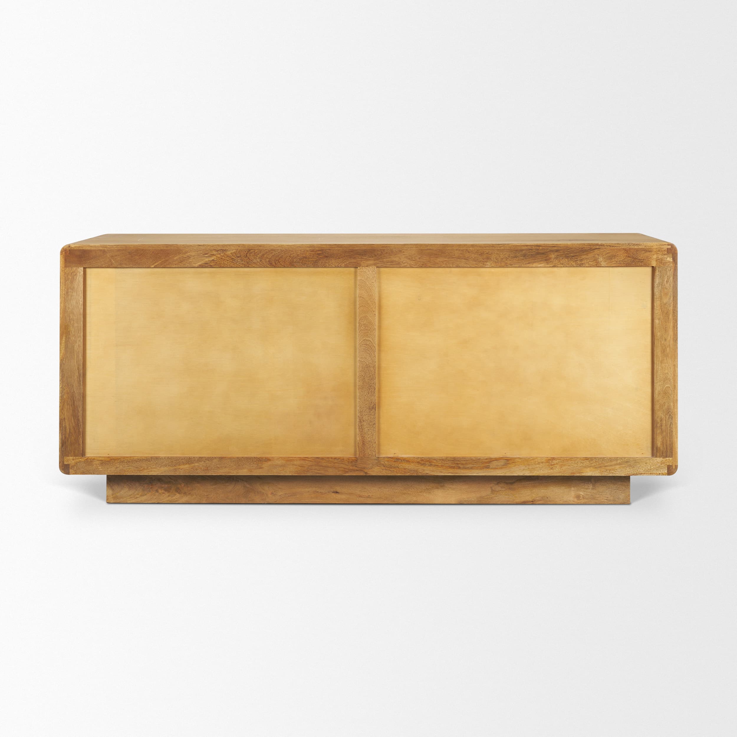 Valterra Light Brown Wood w/ Travertine 4 Door Sideboard — product photograph