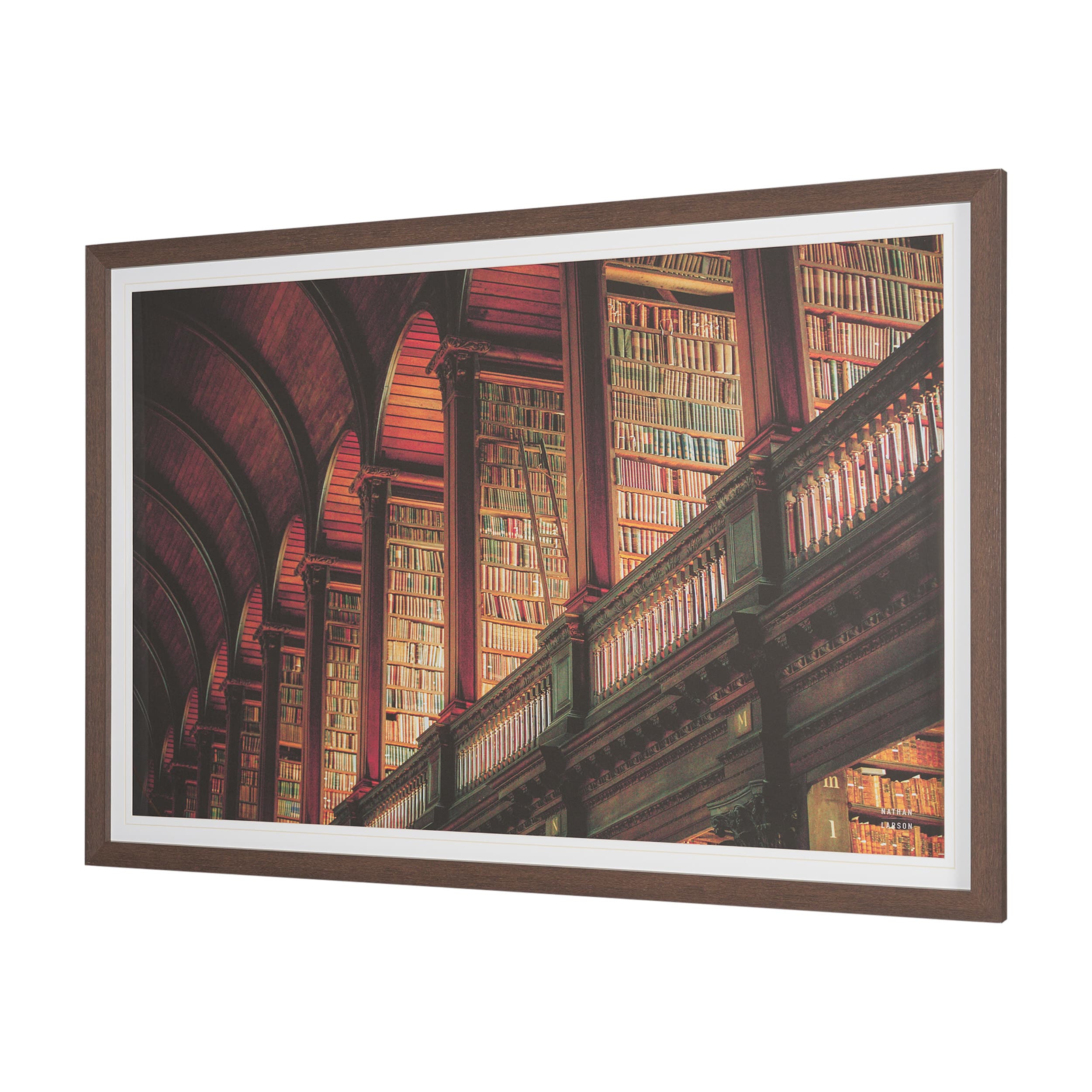 Trinity Library III by Nathan Larson FramedPhoto Print Matted under Glass — product photograph