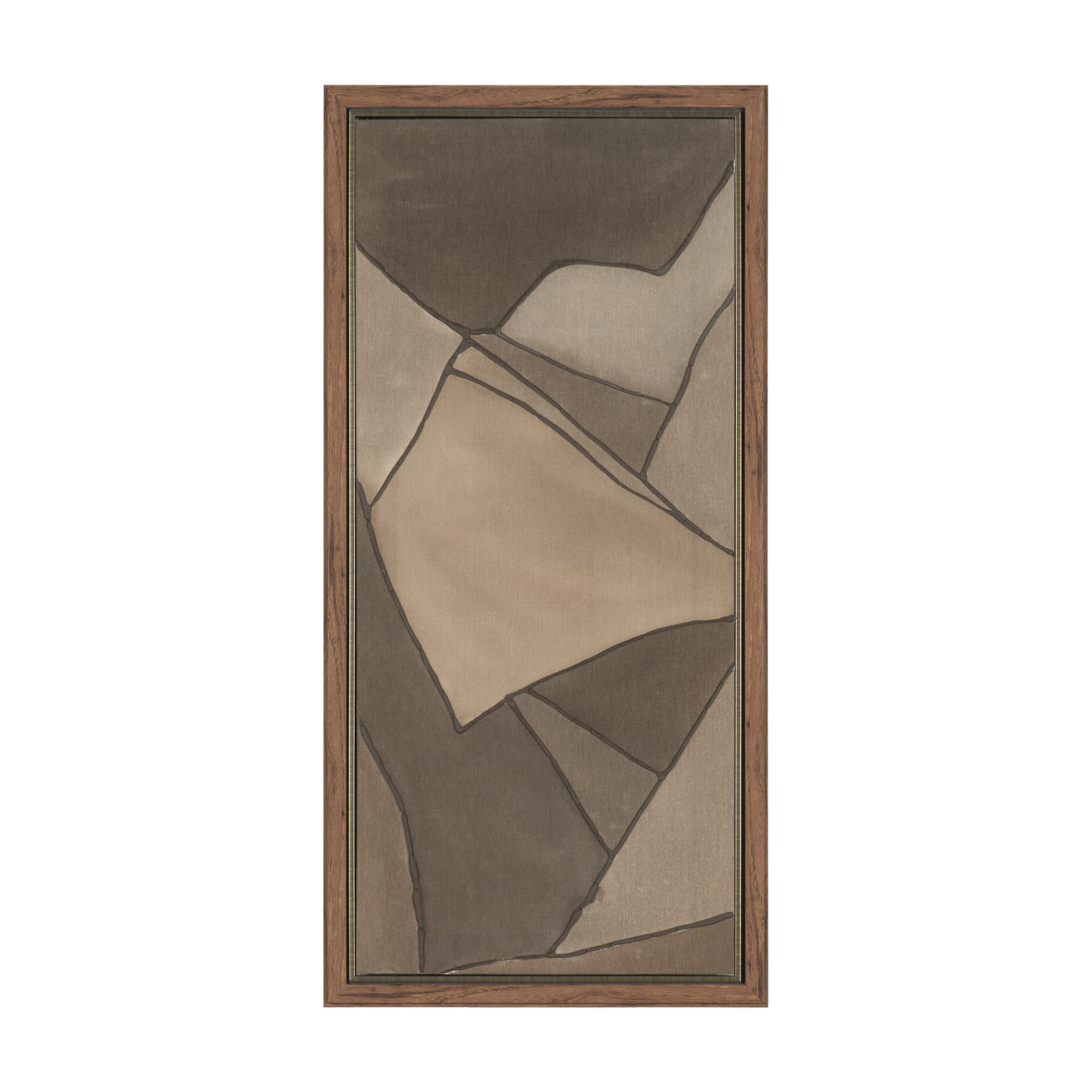 Field Patchwork III by Mercana Studio Handmade Original Framed Canvas Artwork — product photograph