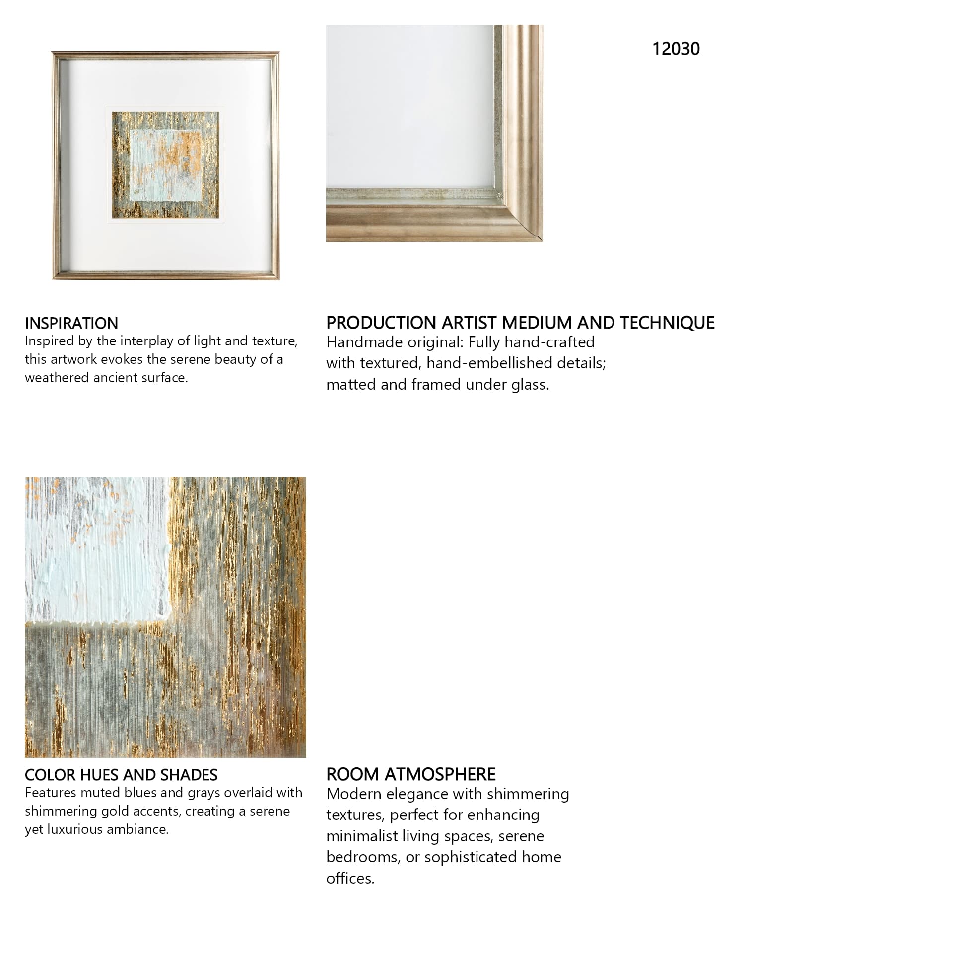 Spring Showers II by Studio M a handmade Original Framed Artwork under Glass — in a styled room