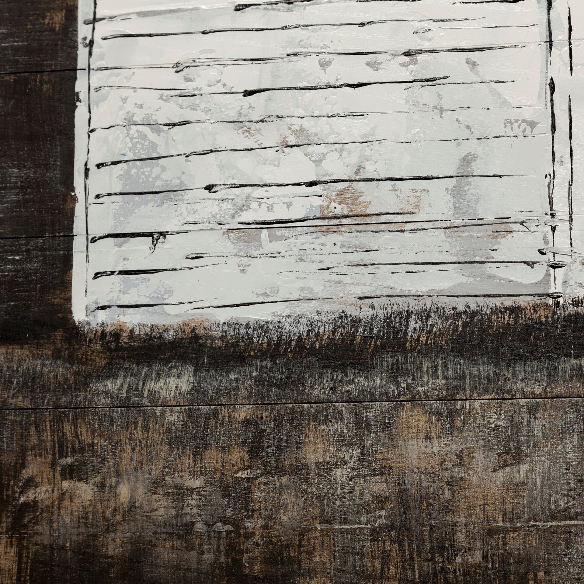 Sawmill Creek 42x62 Farmhouse White Barn Original Hand Painted on Wood Oil Painting — product photograph