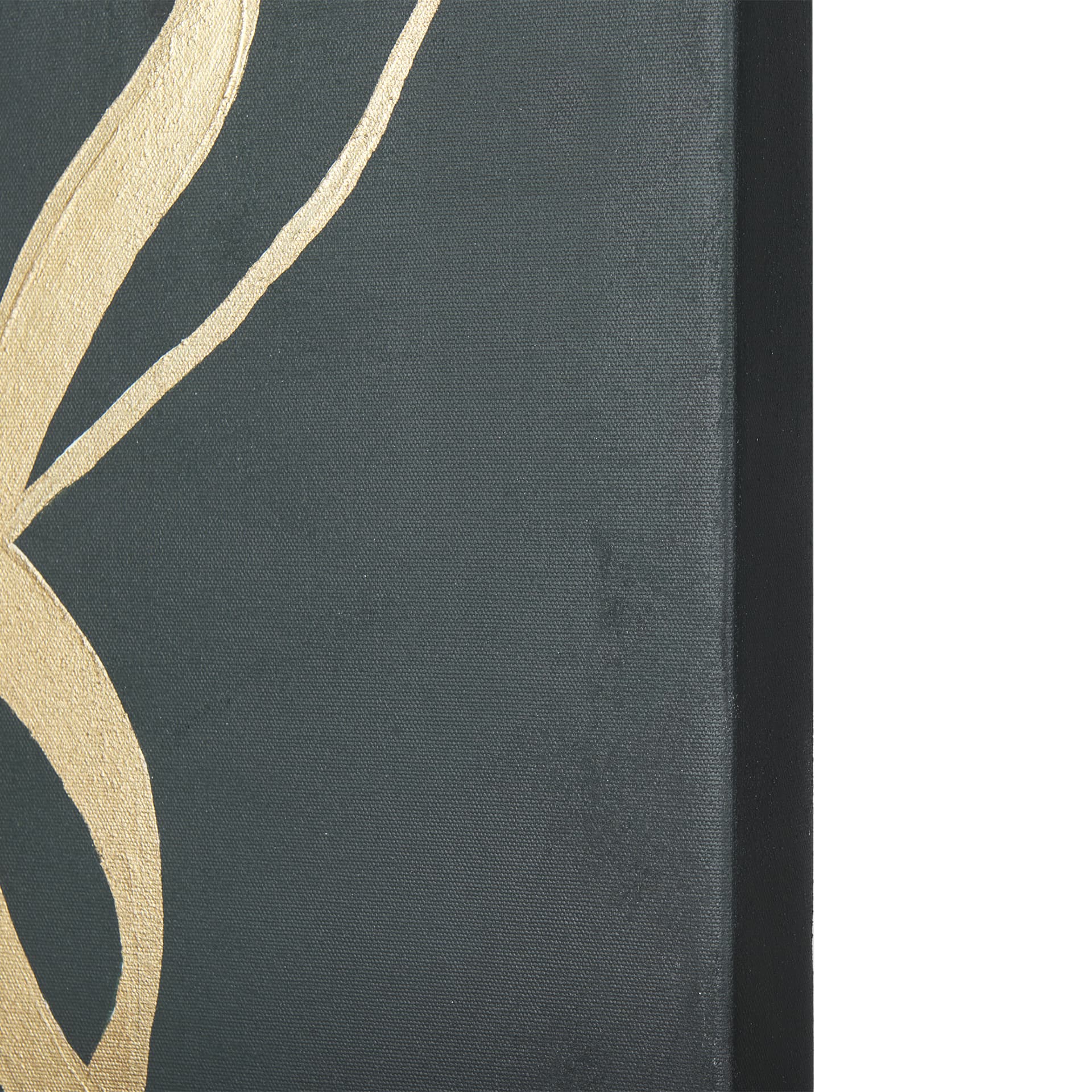 Free Lines Dark Green by Mercana Studio a Hand Embellished Textured Canvas — product photograph