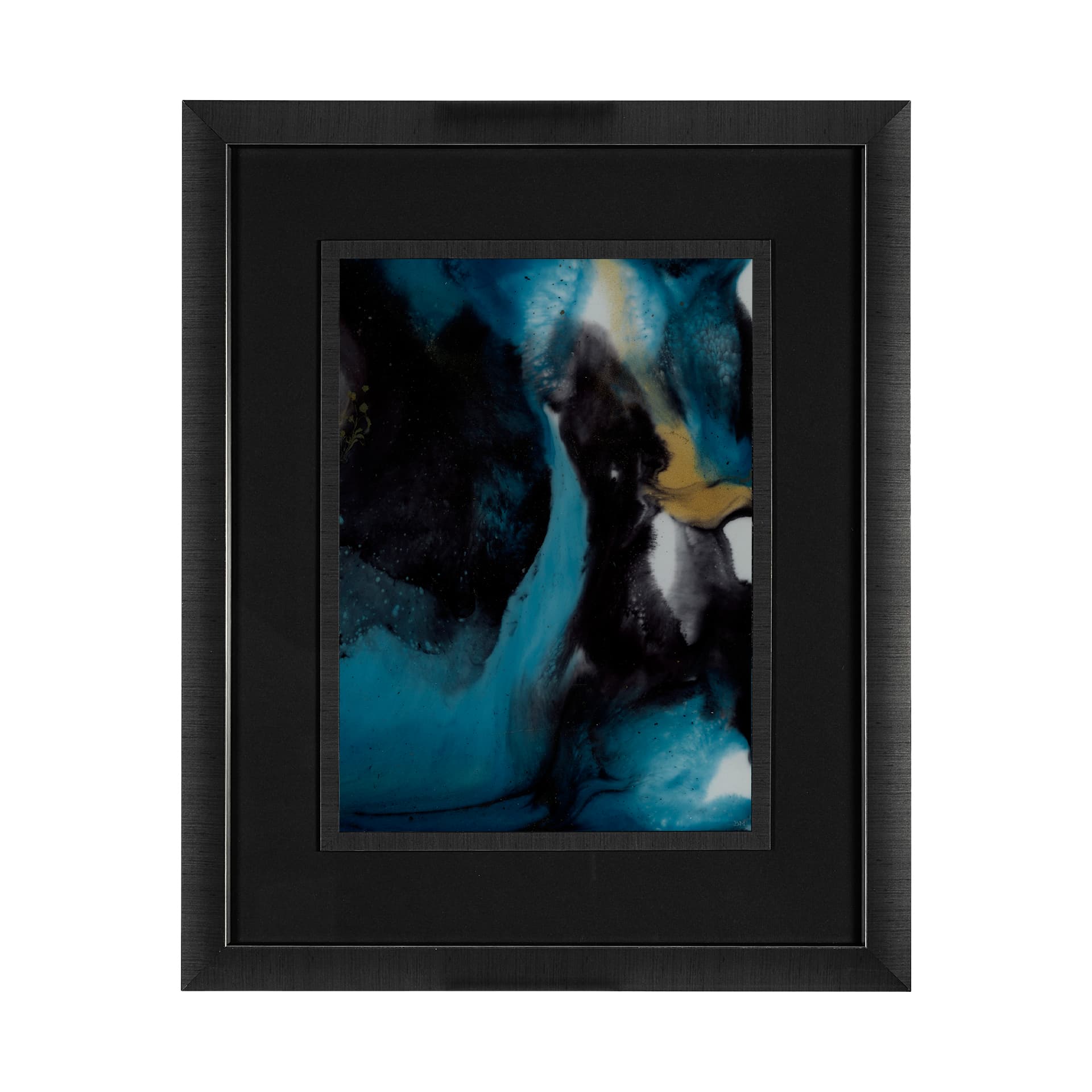 Ocean Currents II by Mercana Studio a Hand Embellished Textured Framed Art Print Matted under Glass — product photograph