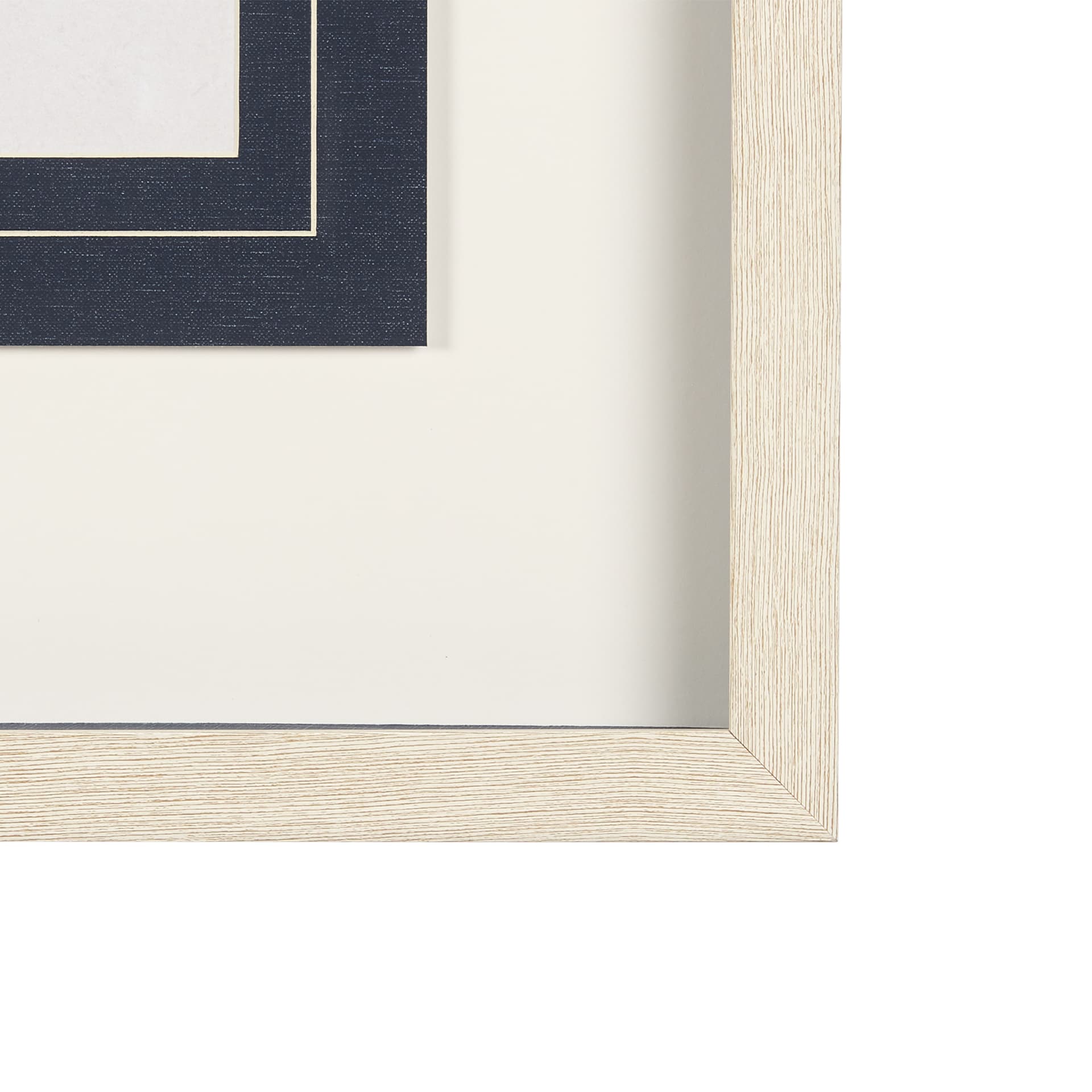 Sapphire Vase II by Mercana Studio a Hand Embellished Textured Framed Art Print Matted under Glass — product photograph