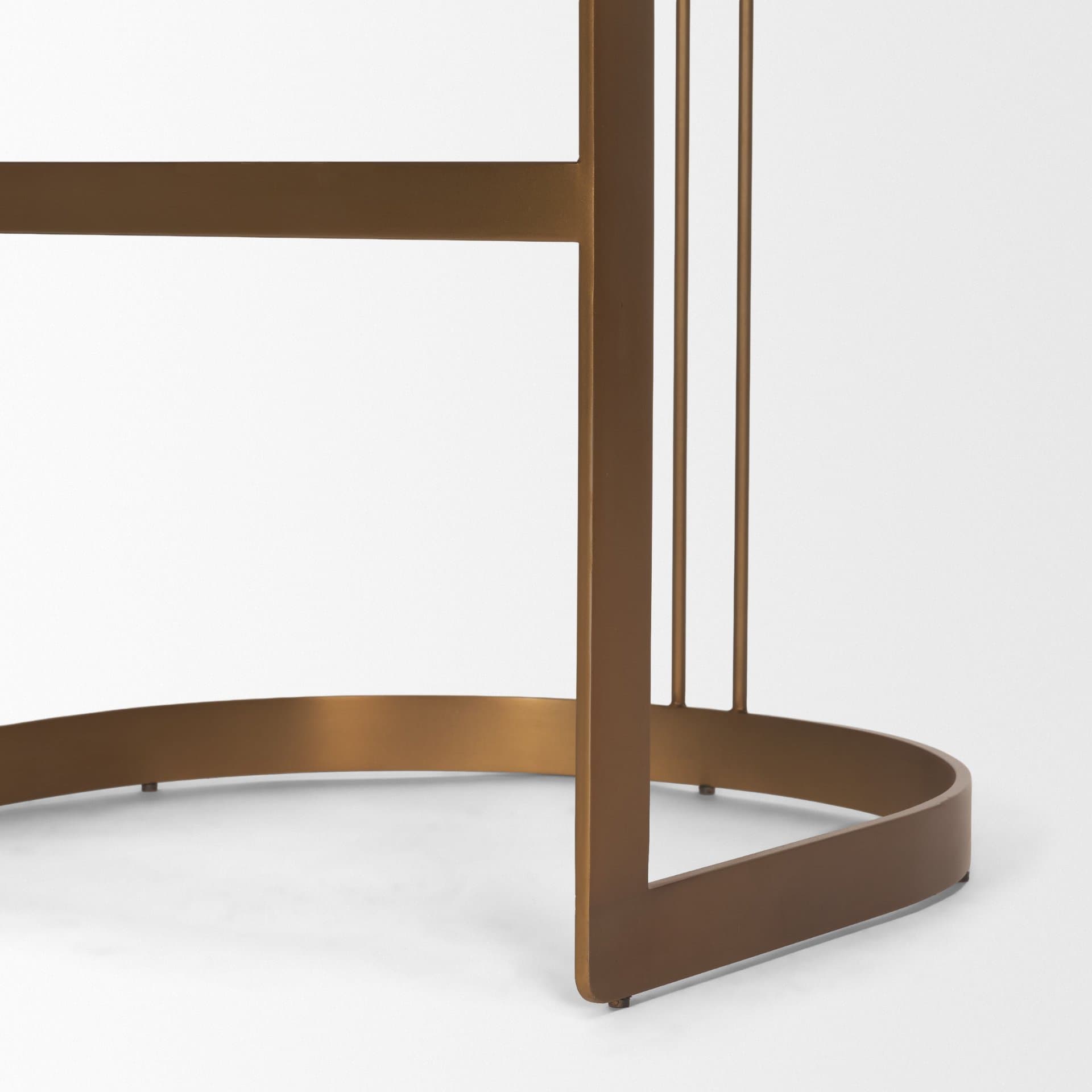 Hollyfield Backless 28.75in Seat Bar Stool | Brown Charcoal Leather — product photograph