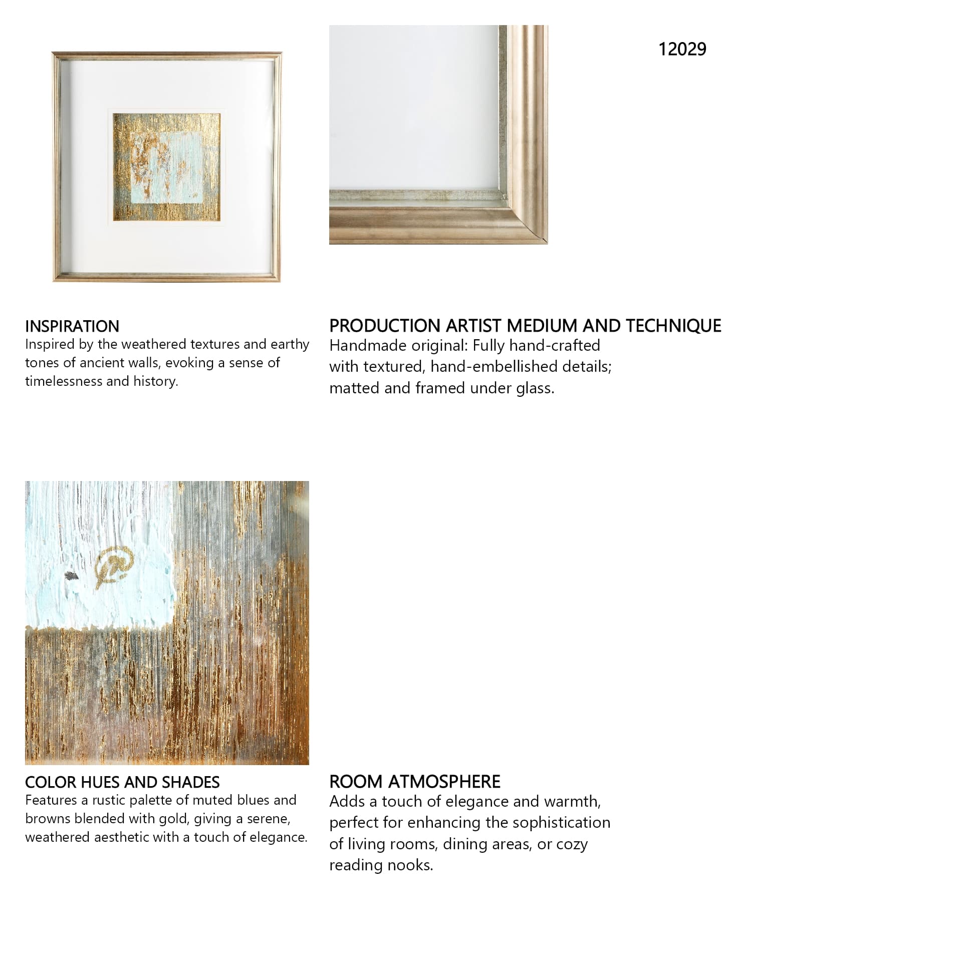 Spring Showers I by Studio M a handmade Original Framed Artwork under Glass — in a styled room