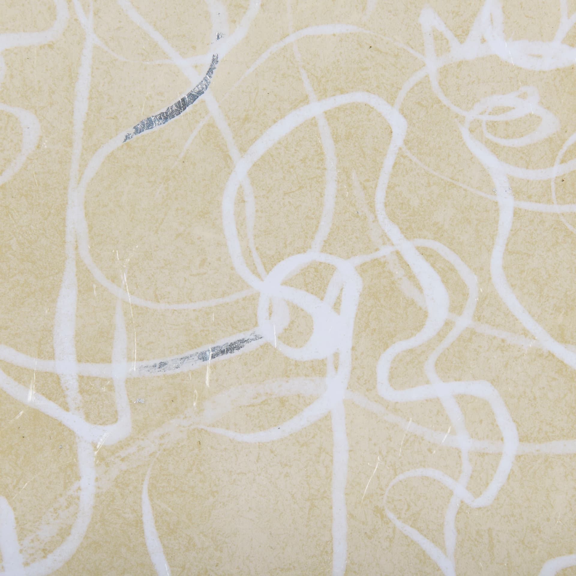 Thread Yellow III by Mercana Studio a Hand Embellished Textured Framed Art Print Matted under Glass — product photograph