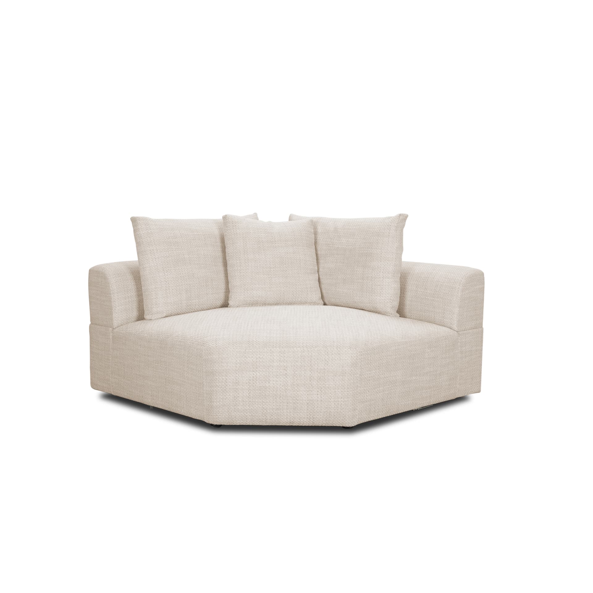 Warner Oatmeal 3 Piece Sofa Set w/Corner Piece — product photograph