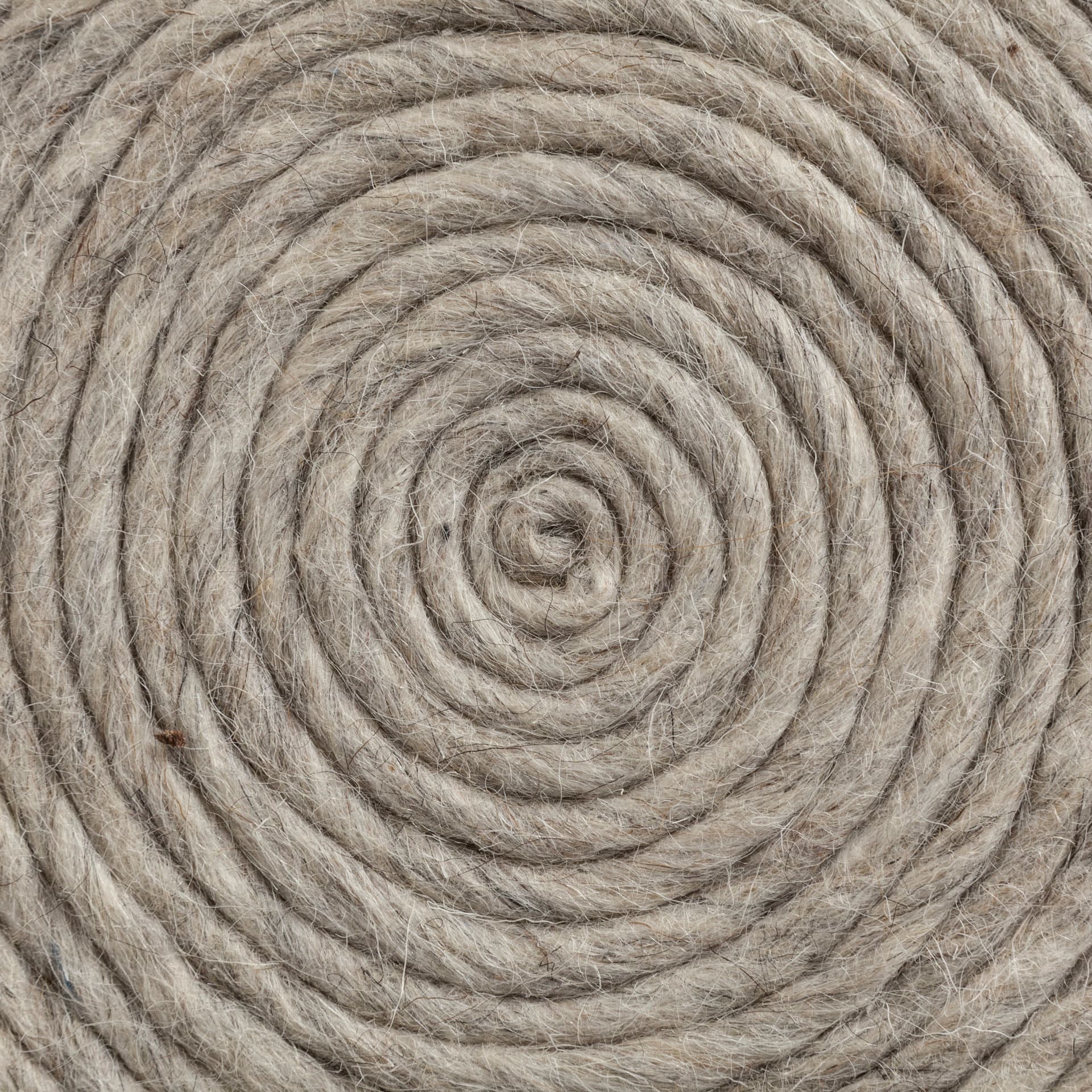 Allium Oatmeal Handwoven Wool Cylindrical Pouf — product photograph