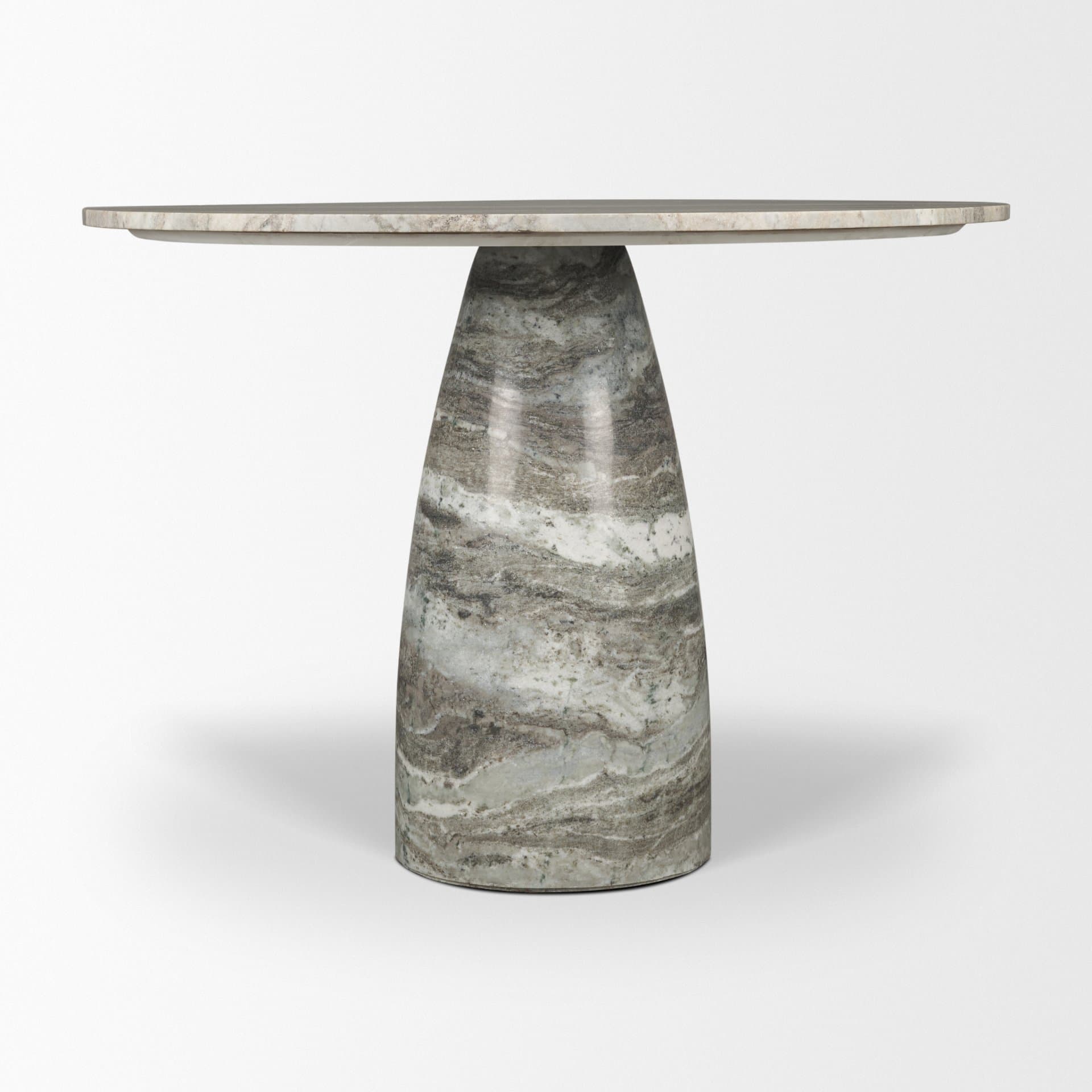 Allyson 42" Round Pedestal Dining Table | Marble | Seats 4 — product photograph