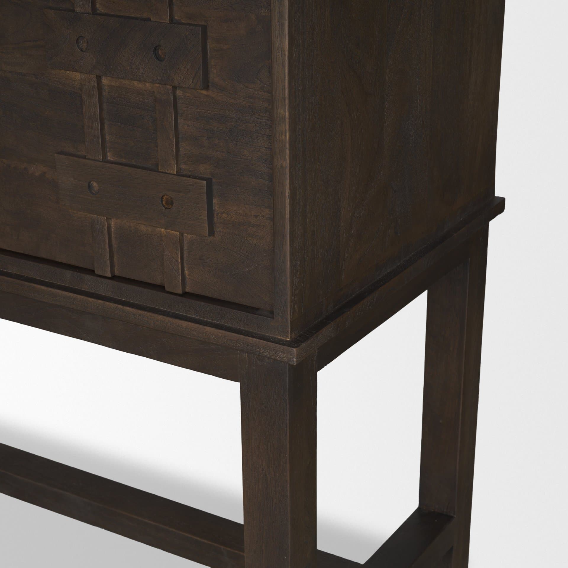 Truss Dark Brown Wood 6 Door Tall Cabinet — product photograph