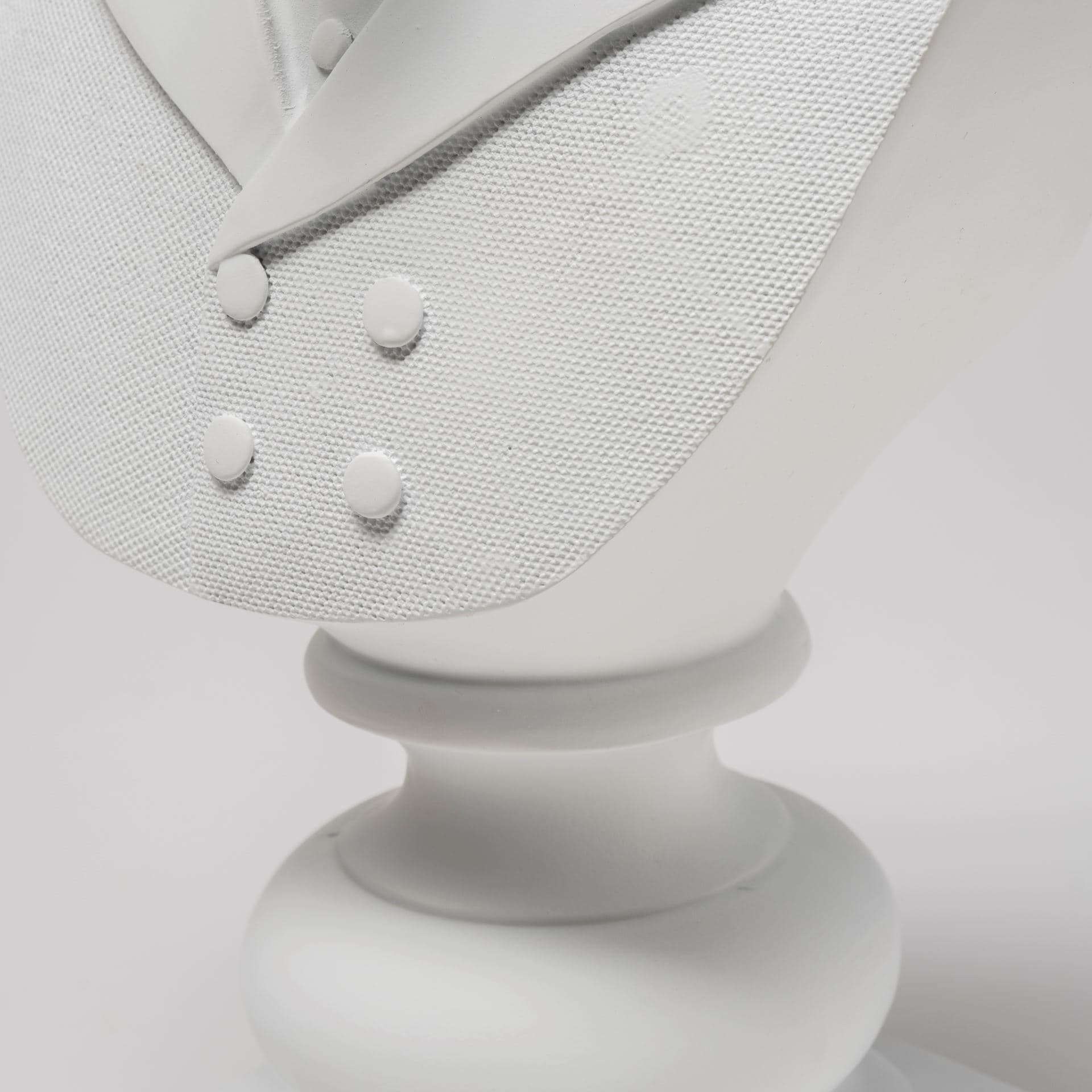 Murray 13H White Painted Resin Fox in a Suit Bust — product photograph