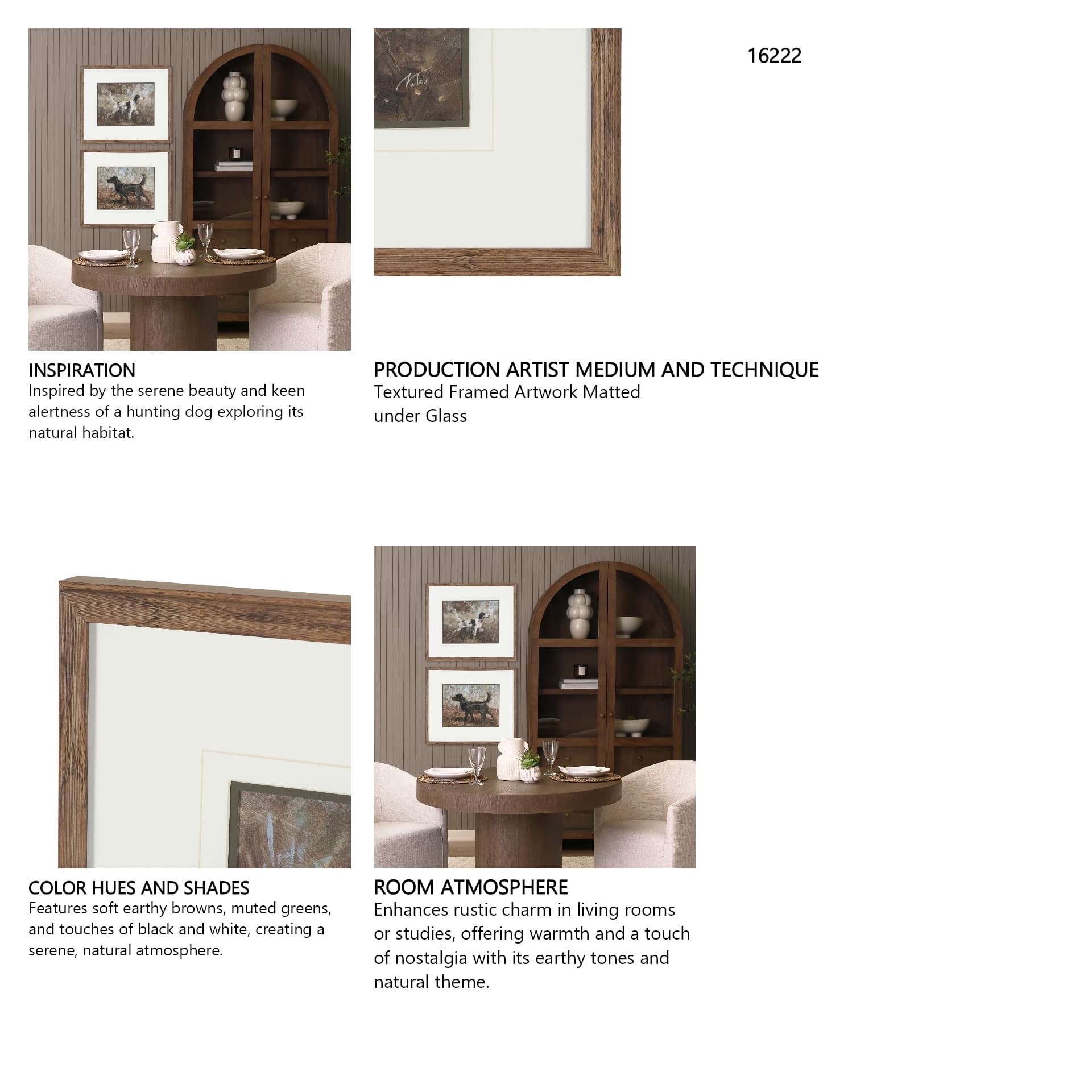 The Loyal Tracker I by Mercana Studio Textured Framed Artwork Matted under Glass — in a styled room