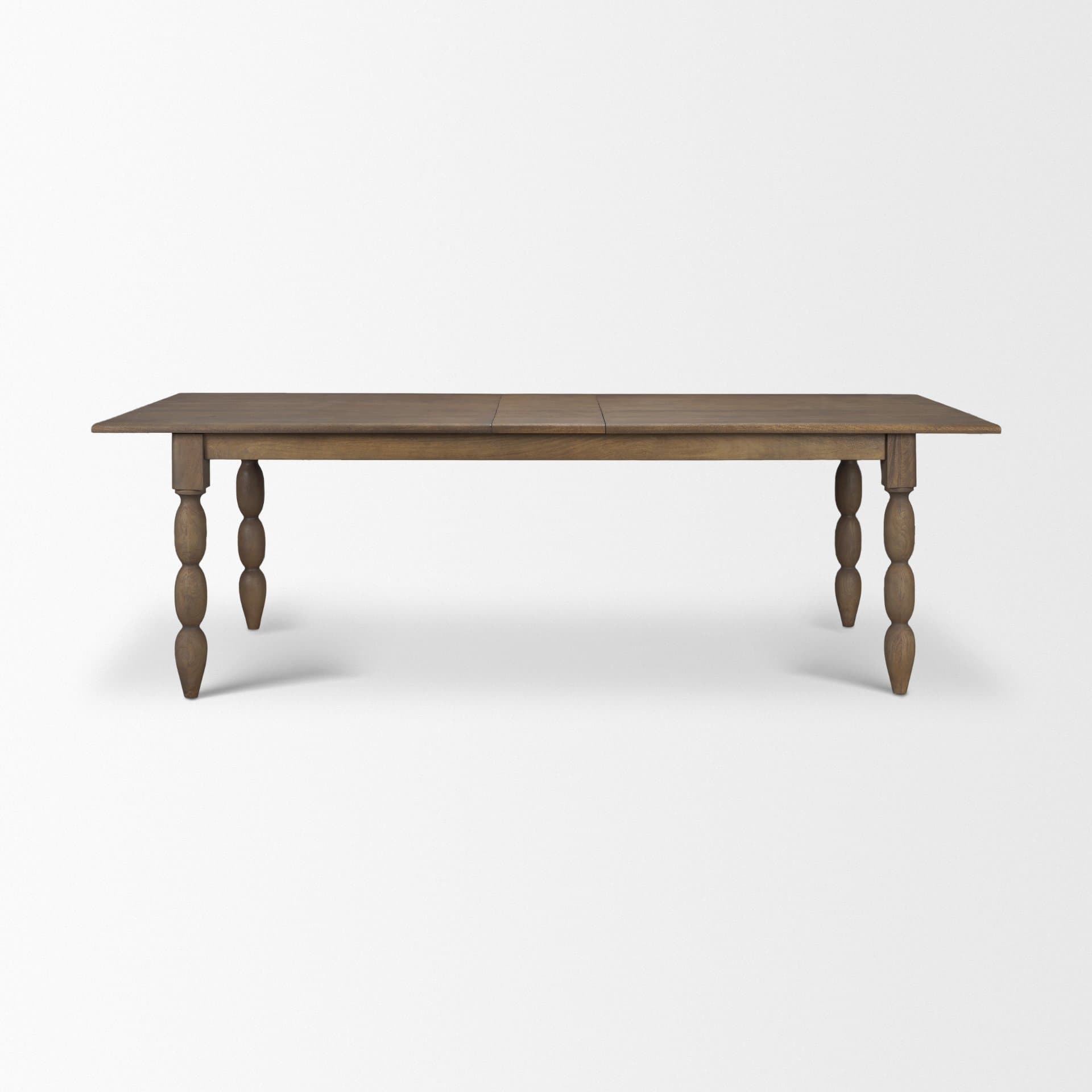 Angeline 96"L x 48"W Extendable Dining Table | Dark Brown Wood | Seats 8-10 — product photograph