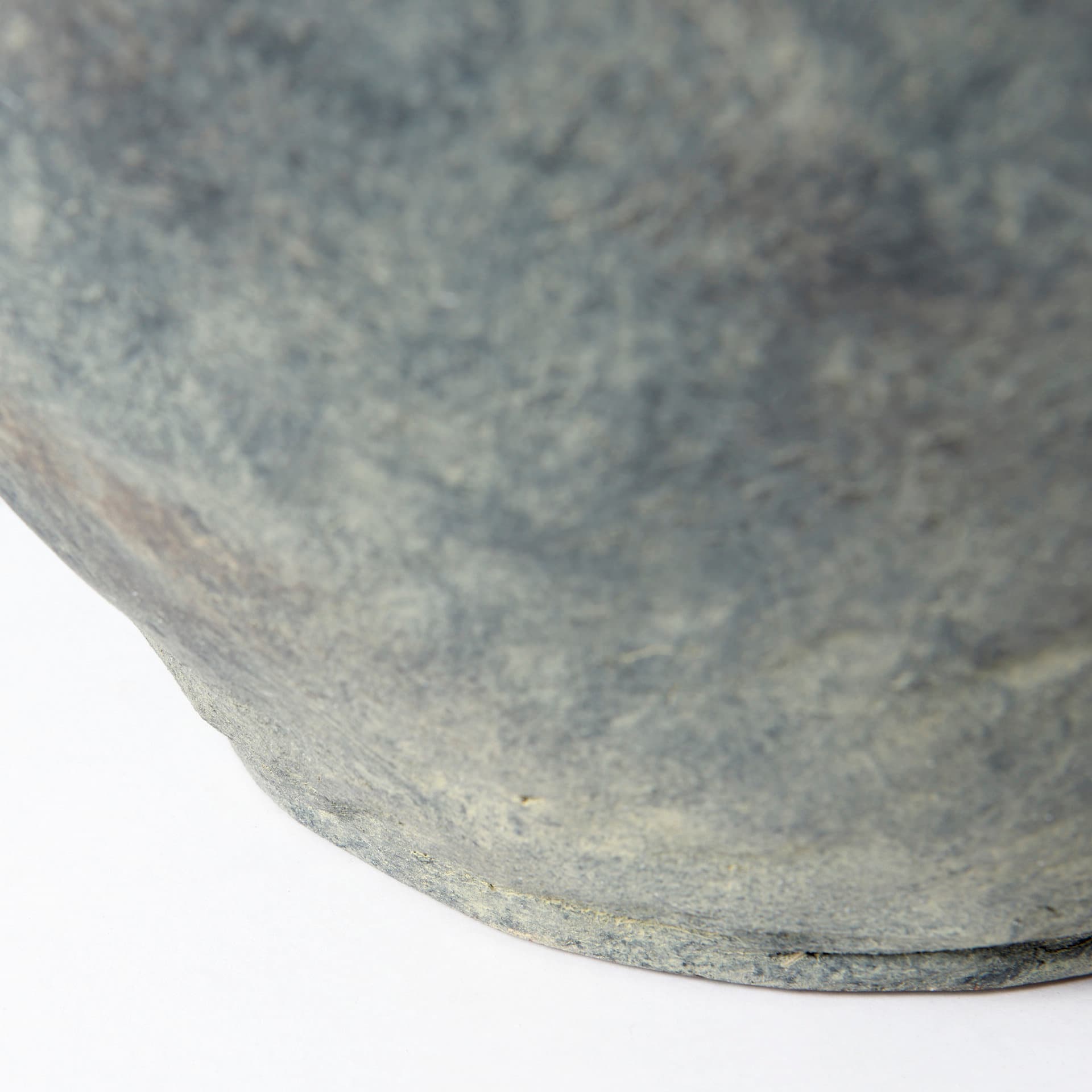 Gobi 16L x 20H Small Gray Ceramic Oval Vase — product photograph