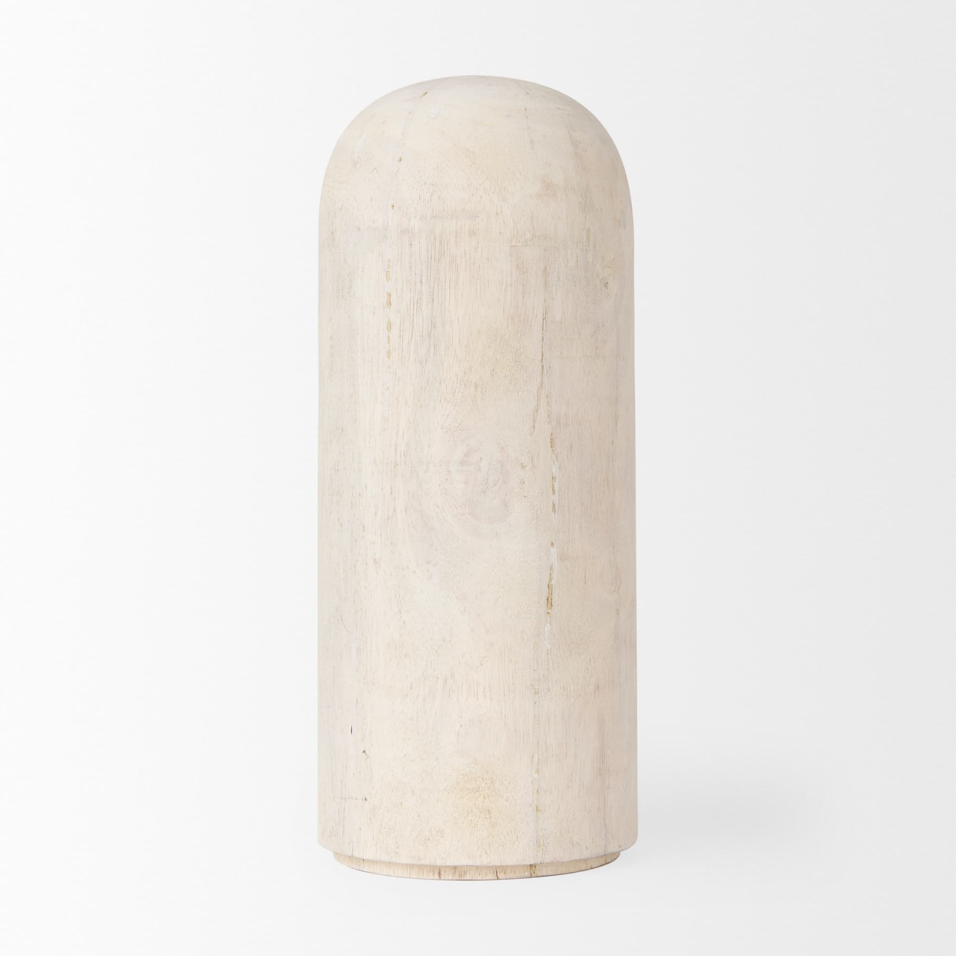 Knox Tall White-Wash Wood Decorative Object — product photograph