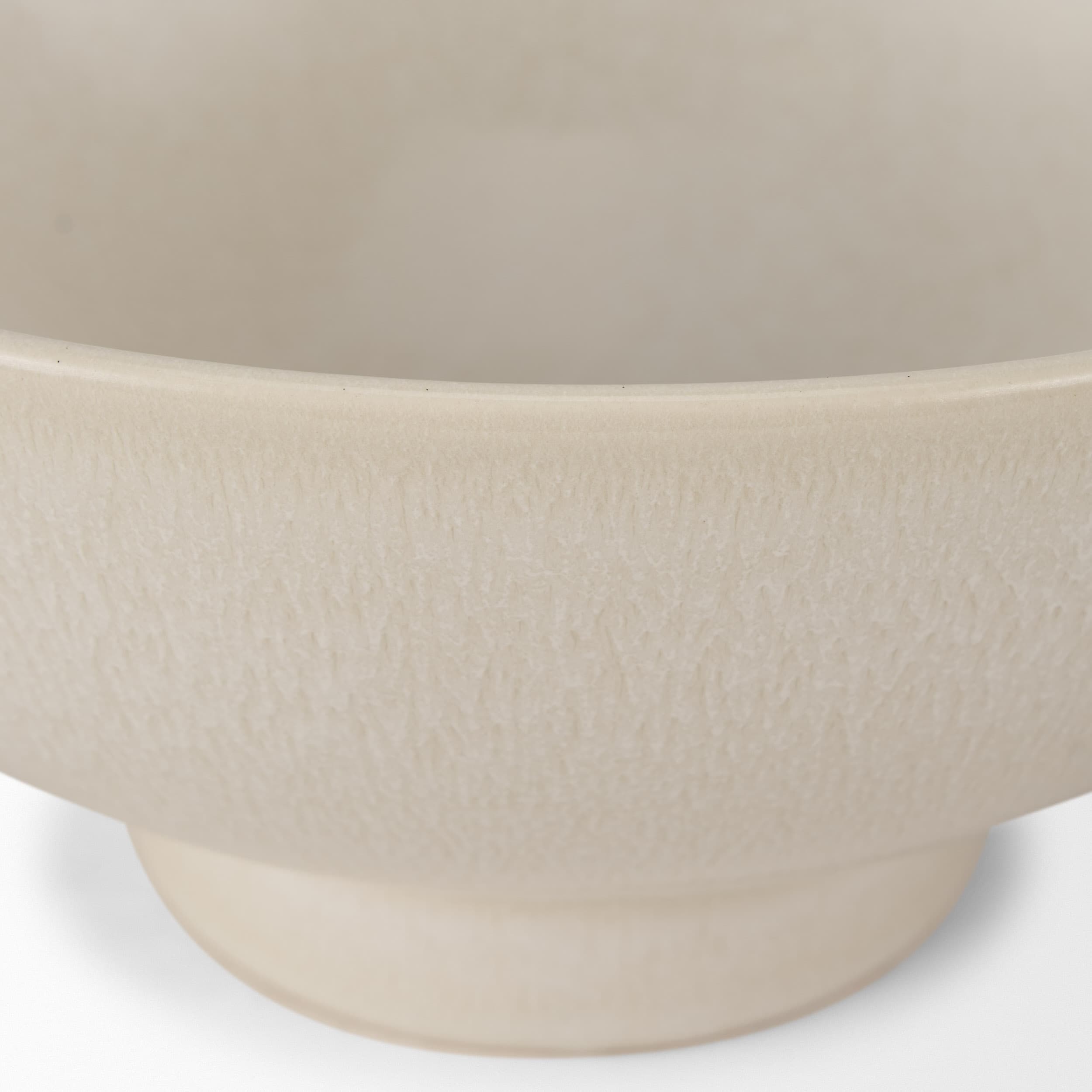 Tyren Cream Glazed Decorative Round Ceramic Bowl — product photograph