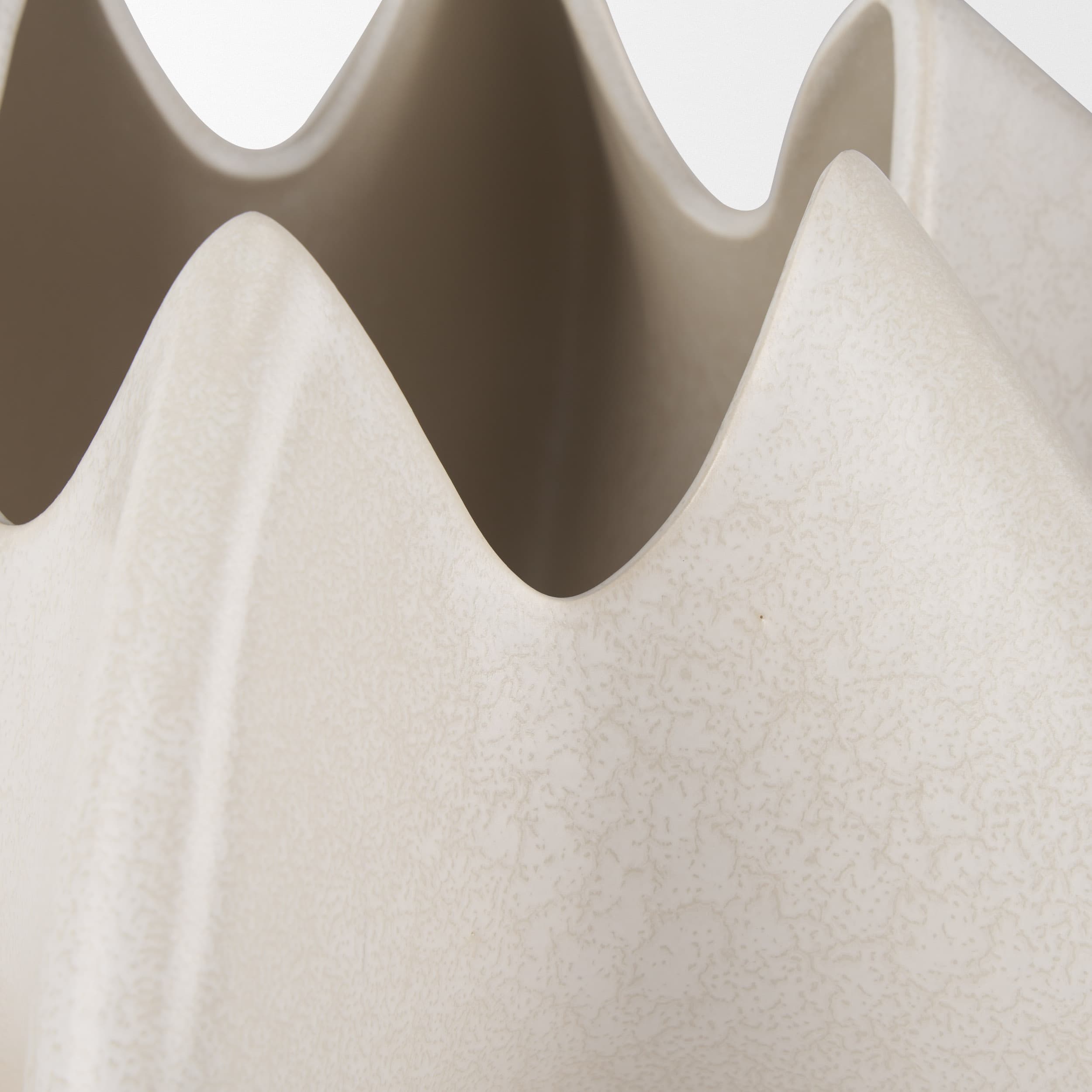 Ulrich Sculptural Cream Glazed Ceramic Vase — product photograph