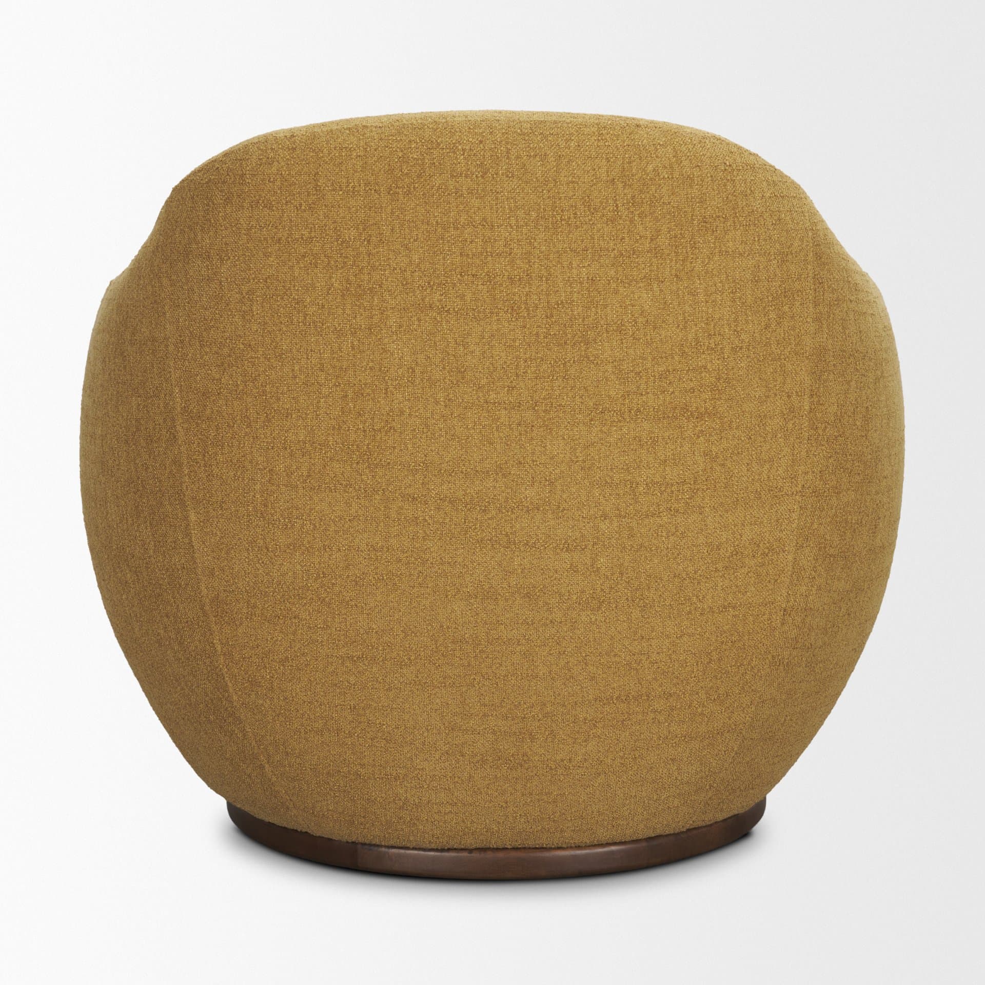 Hudson Mustard Fabric Upholstered Swivel Chair — product photograph