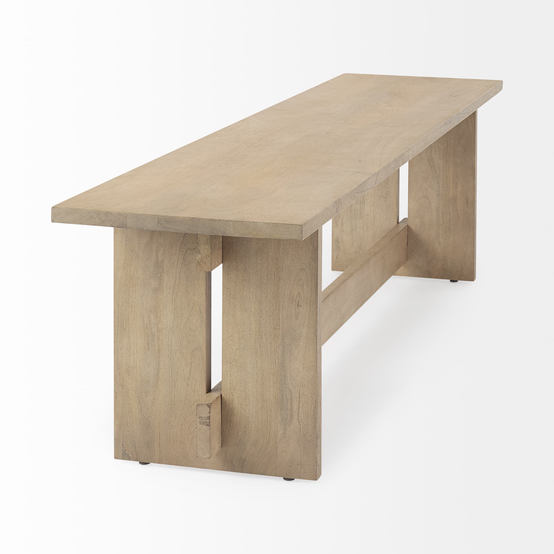 Aida 18H Light Brown Wood Dining Bench — product photograph