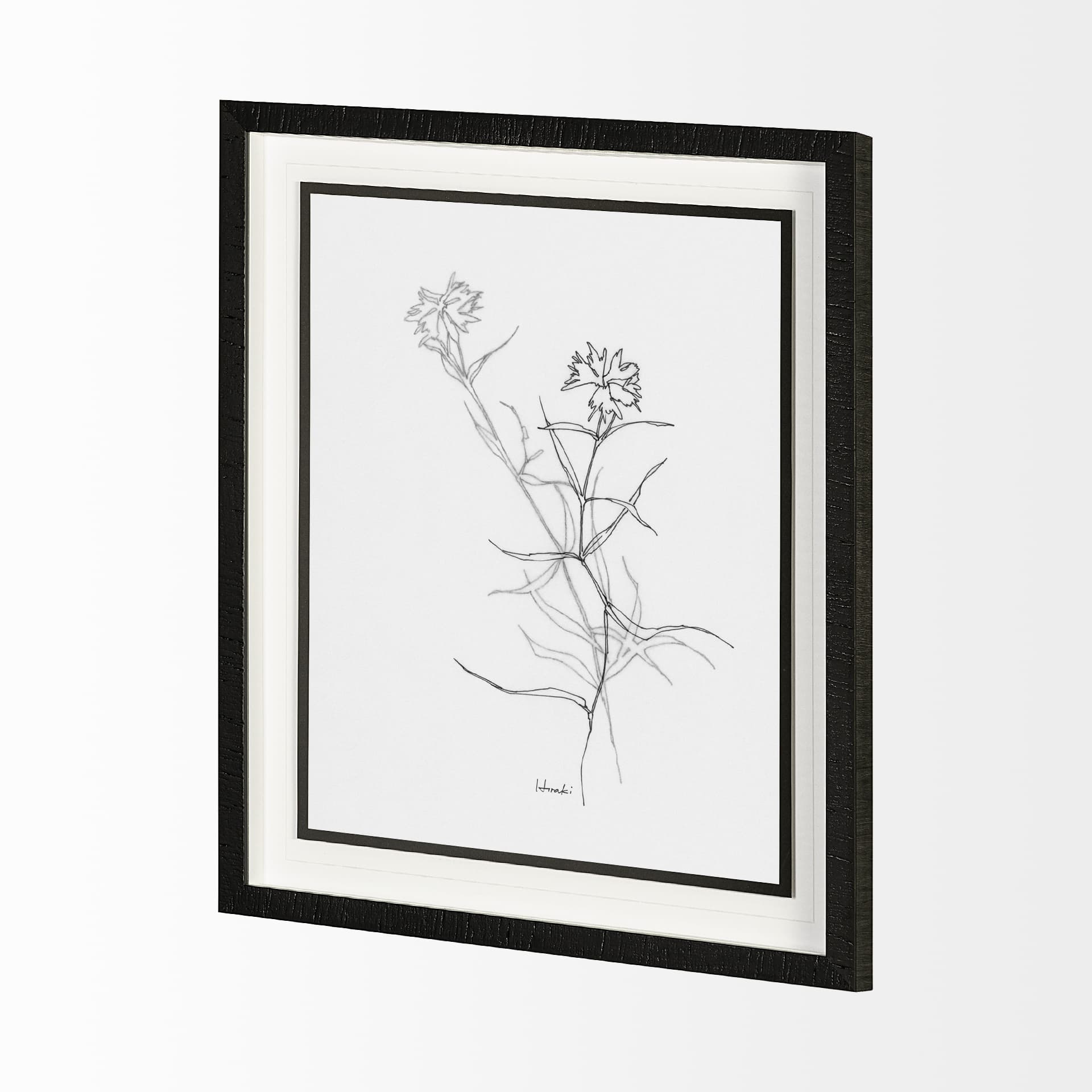 Arrangement II by Hiraki a Framed Art Print Matted under Glass — product photograph
