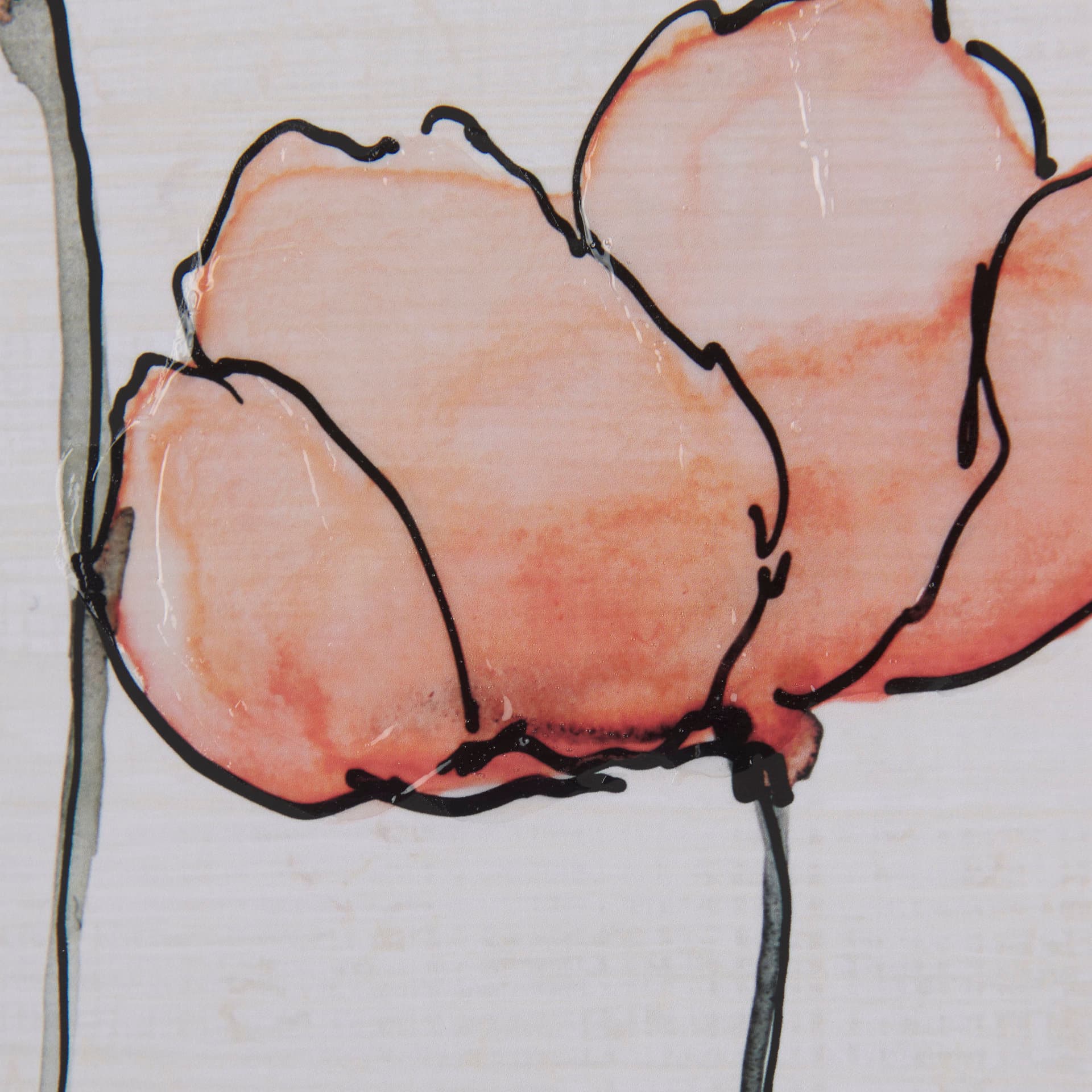 Meadow flowers II by Mercana Studio a Hand Embellished Textured Framed Art Print Matted under Glass — product photograph
