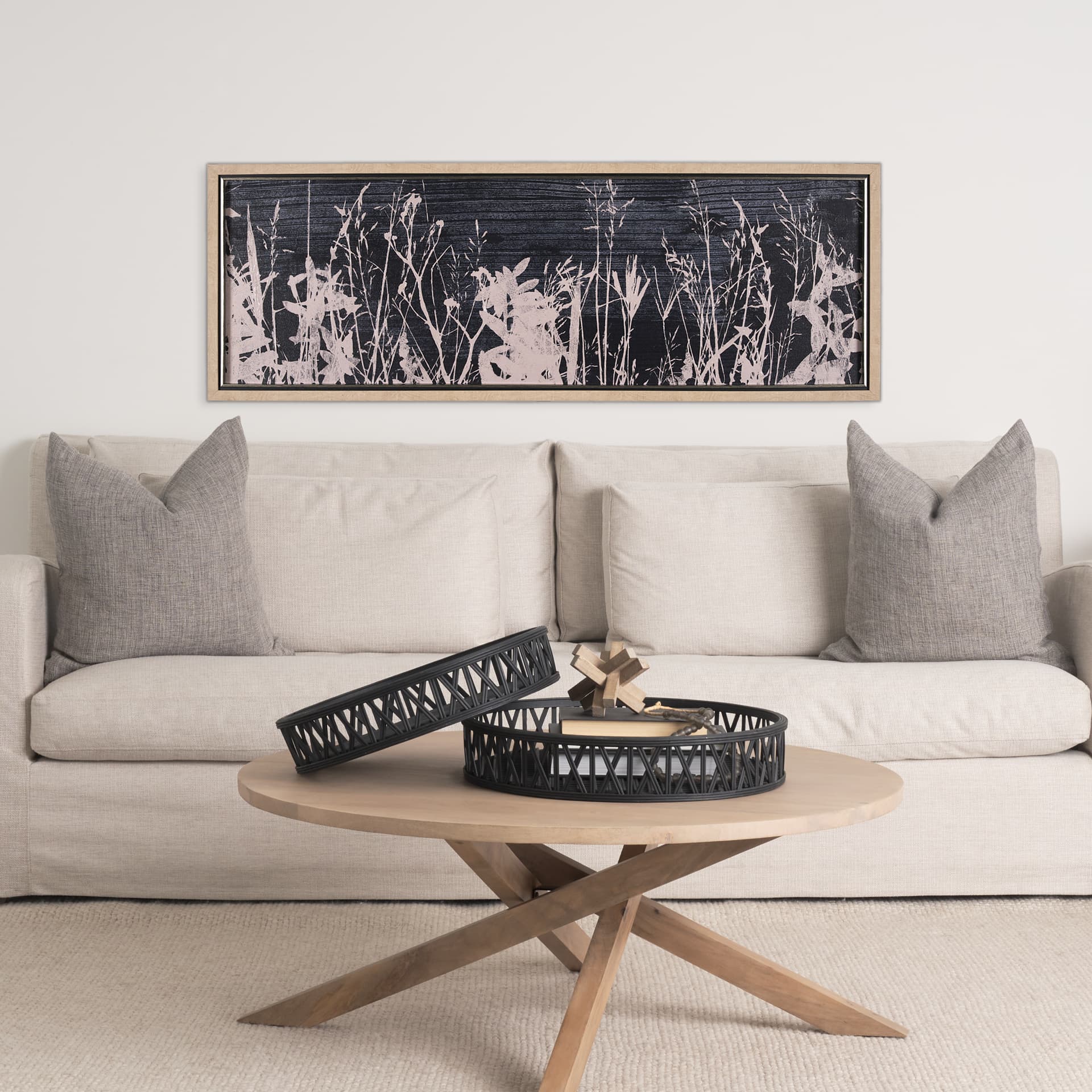 Meadow Herbes by Mercana Studio a Hand Embellished Textured Framed Art Print — product photograph