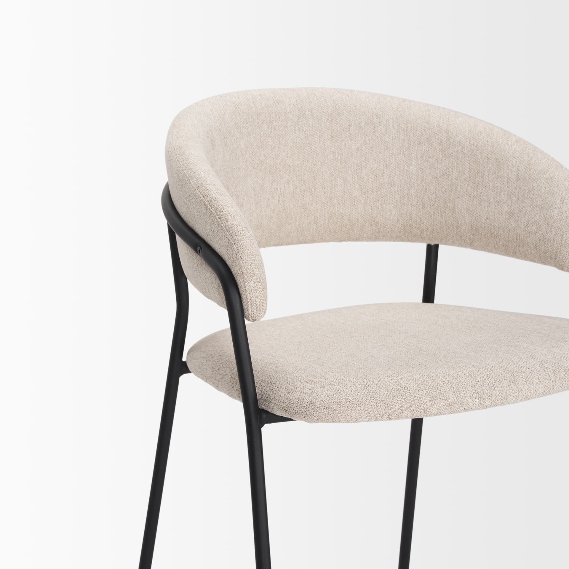 Carolyn Open Back 25.9in Seat Counter Stool | Oatmeal — product photograph