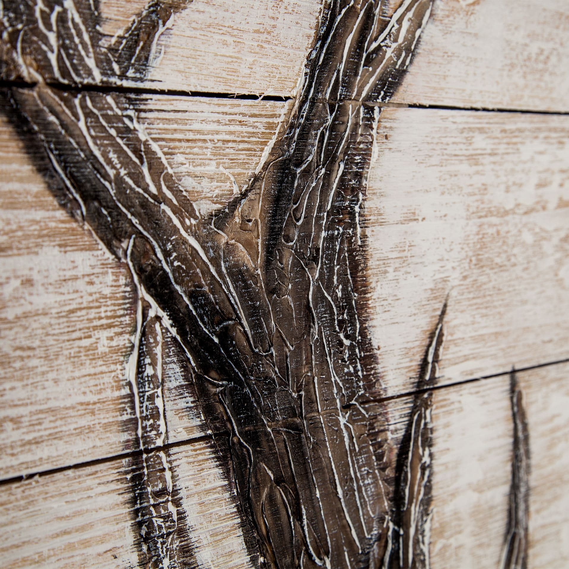 White Tail II 48x60 Deer Original Hand Painted on Wood Oil Painting — product photograph